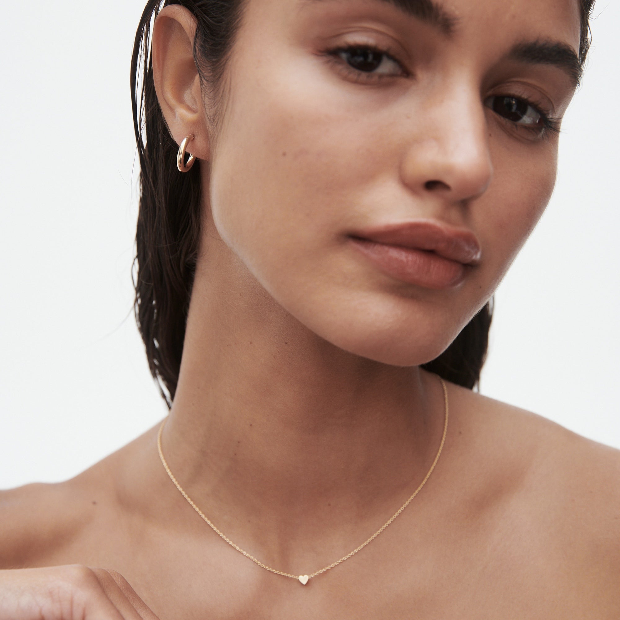 Solid Gold Round Hoops