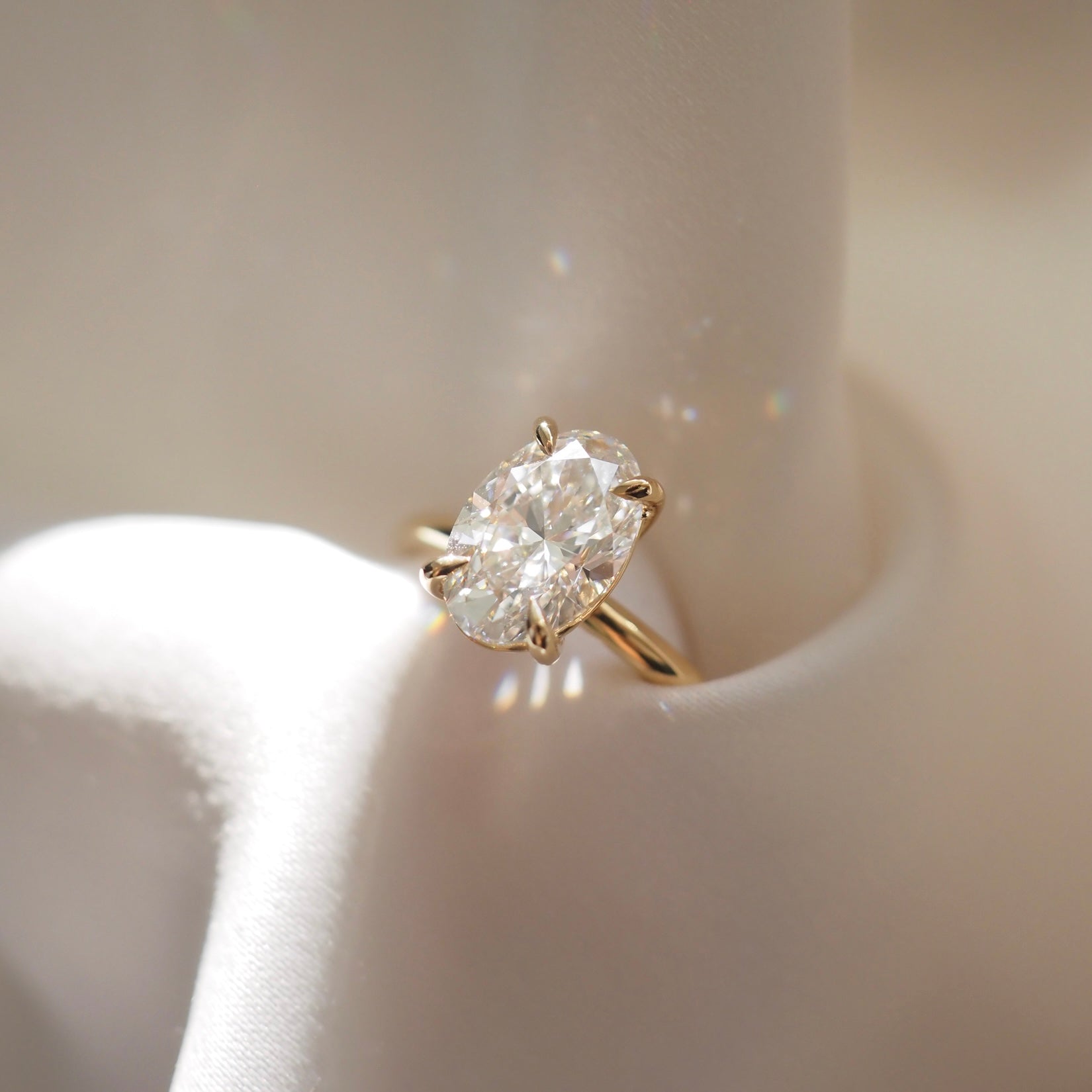 Clara | Oval Solitaire Lab-Grown Diamond Engagement Ring