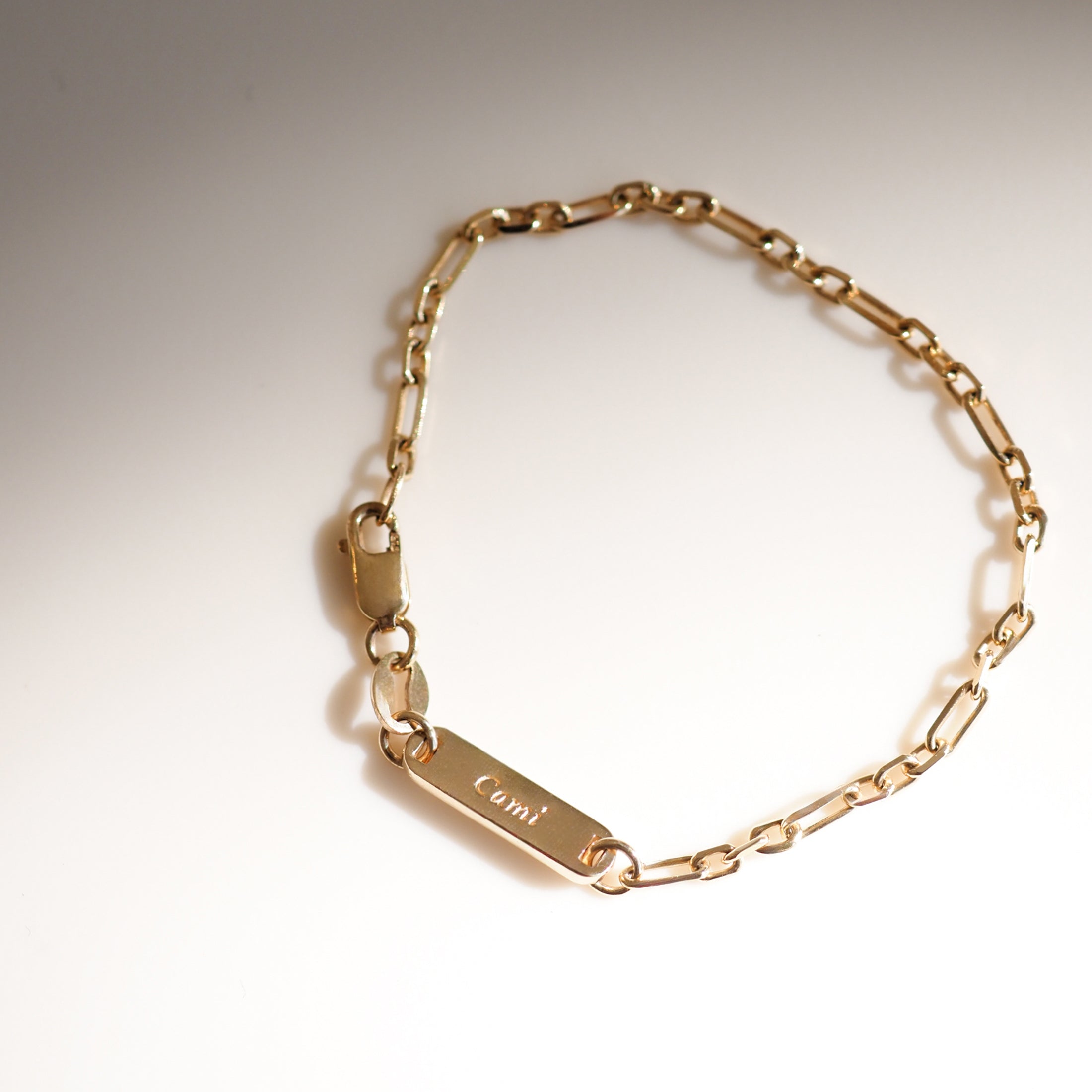 Engravable Baby Bracelet | Personalised Plate Link Bracelet