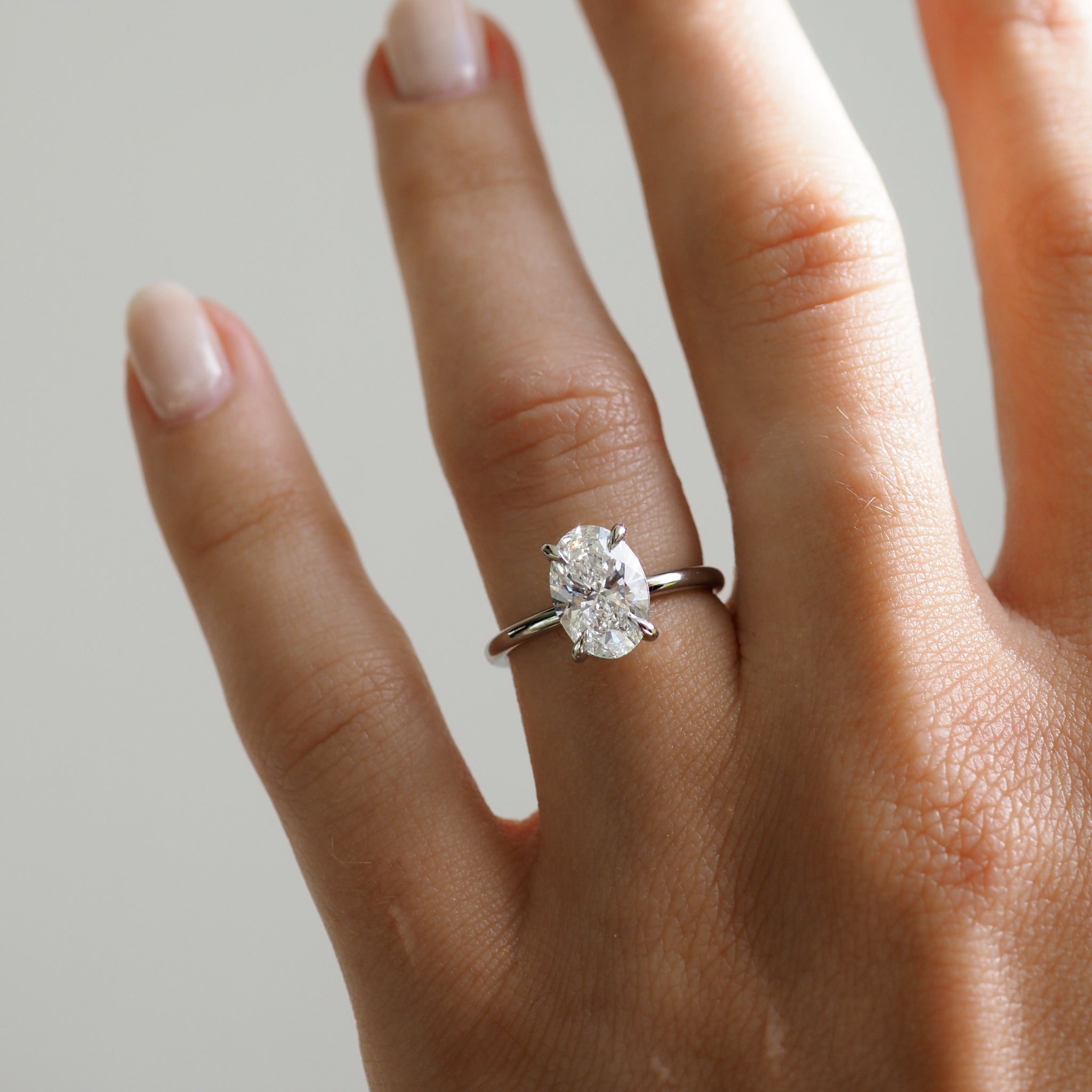 Clara | 2.01ct Oval Lab-Grown Diamond Engagement Ring Ready To Wear