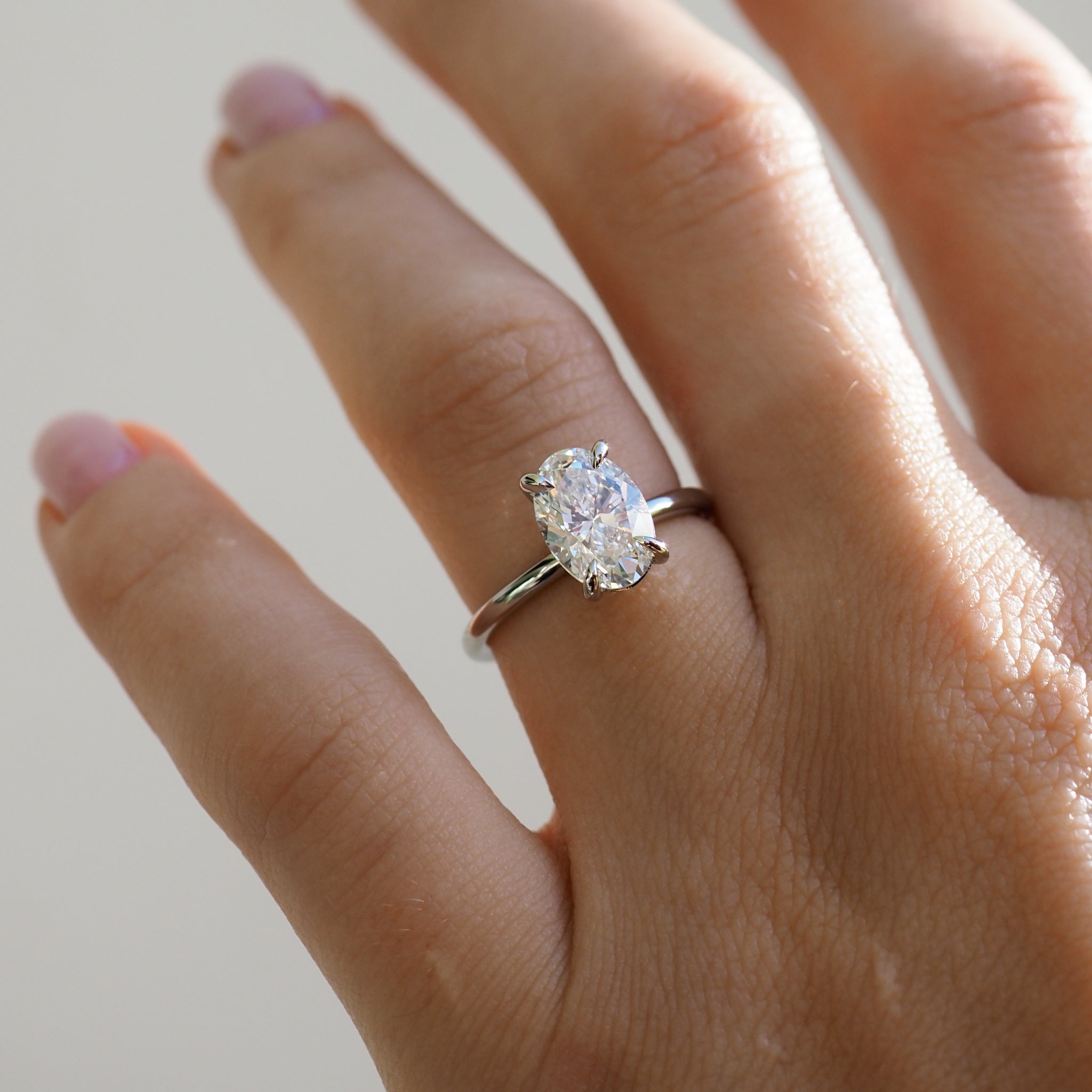 Clara | 2.11ct Oval Lab-Grown Diamond Engagement Ring Ready To Wear