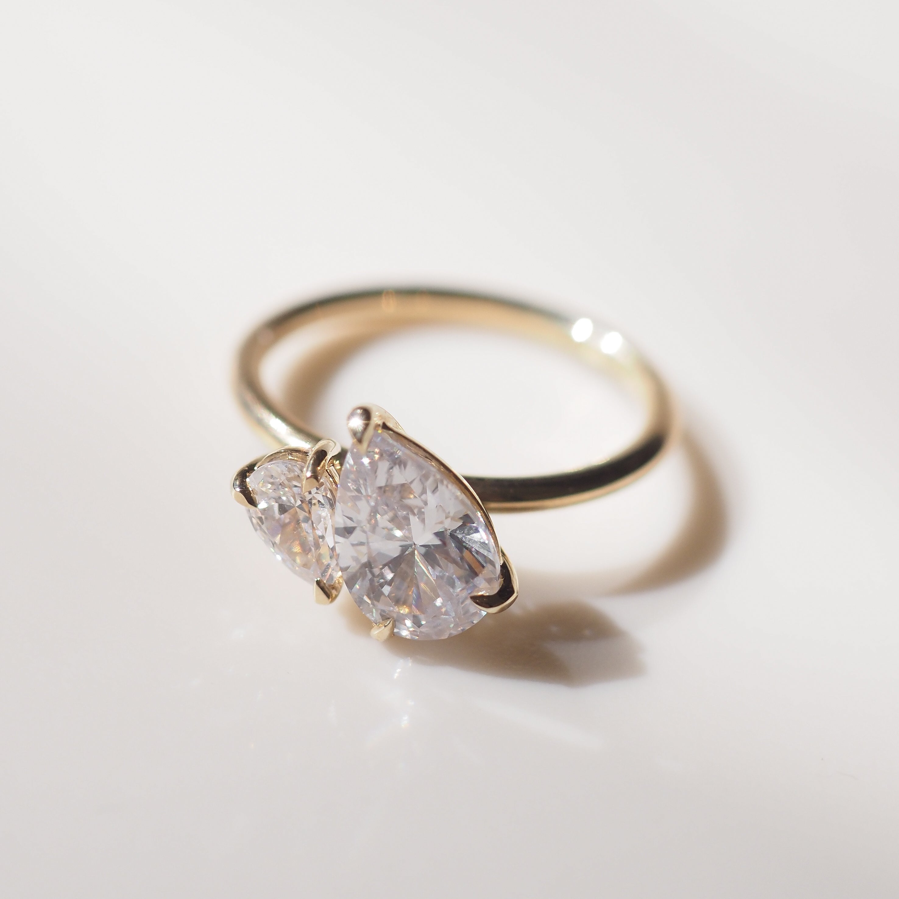 Duet™ | 2ct Pear Cubic Zirconia Proposal Ring