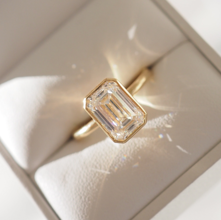 Eira | 2ct Emerald Solitaire Lab-Grown Diamond Engagement Ring