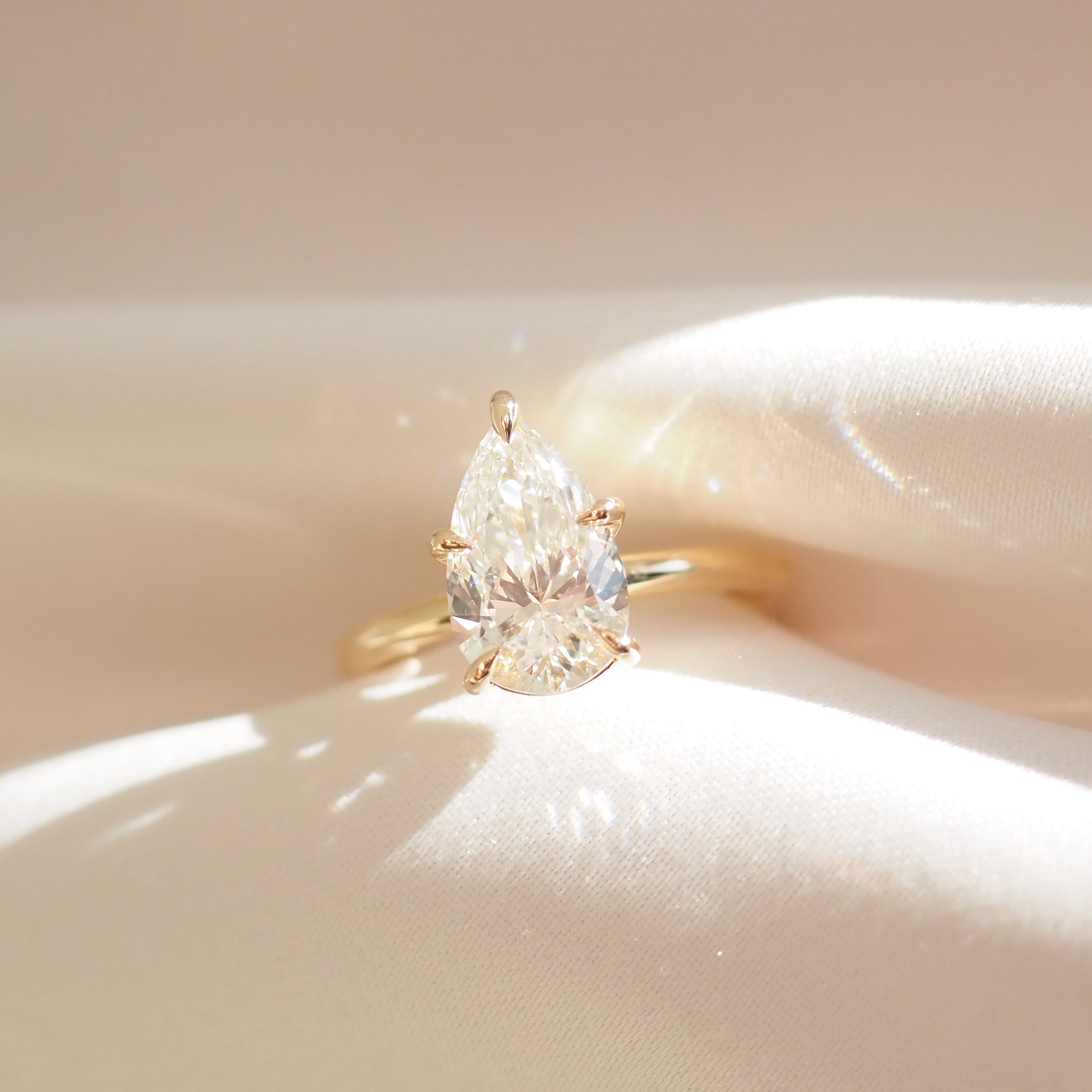 Fia | 2ct Pear Solitaire Lab-Grown Diamond Engagement Ring