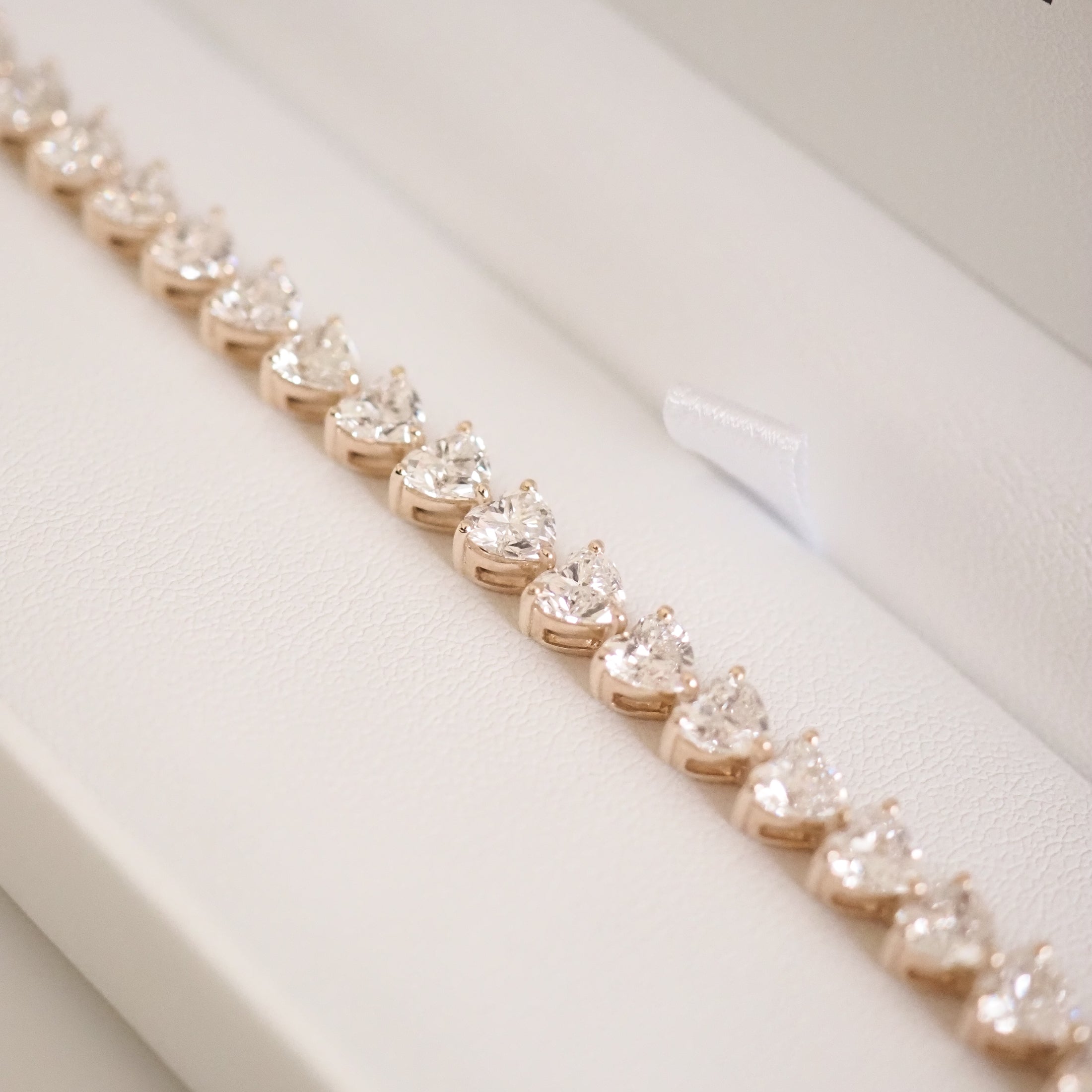 Heart Tennis Bracelet | Heart Lab-Grown Diamond Bracelet