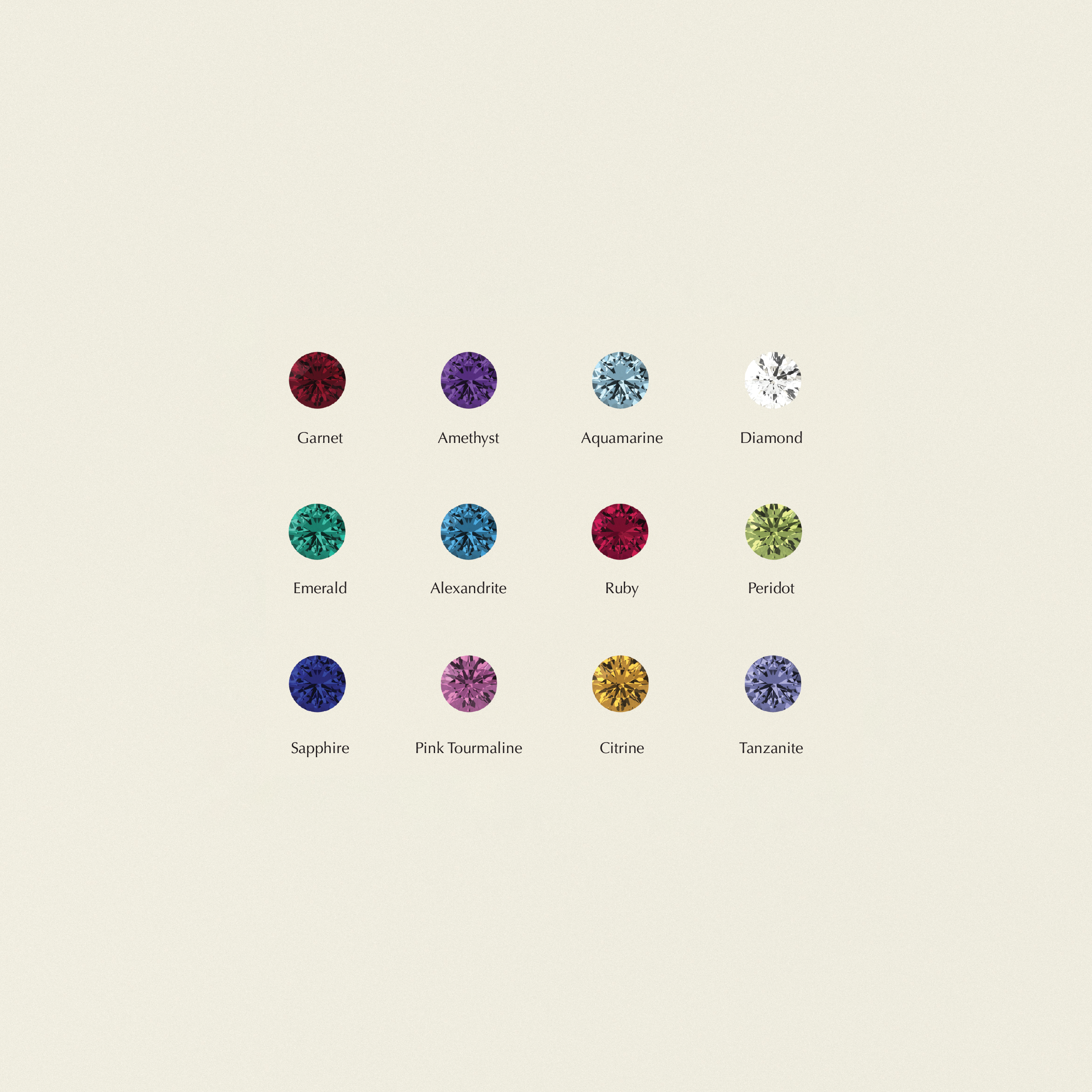 Tiny Birthstone Charm | An individual sliding charm