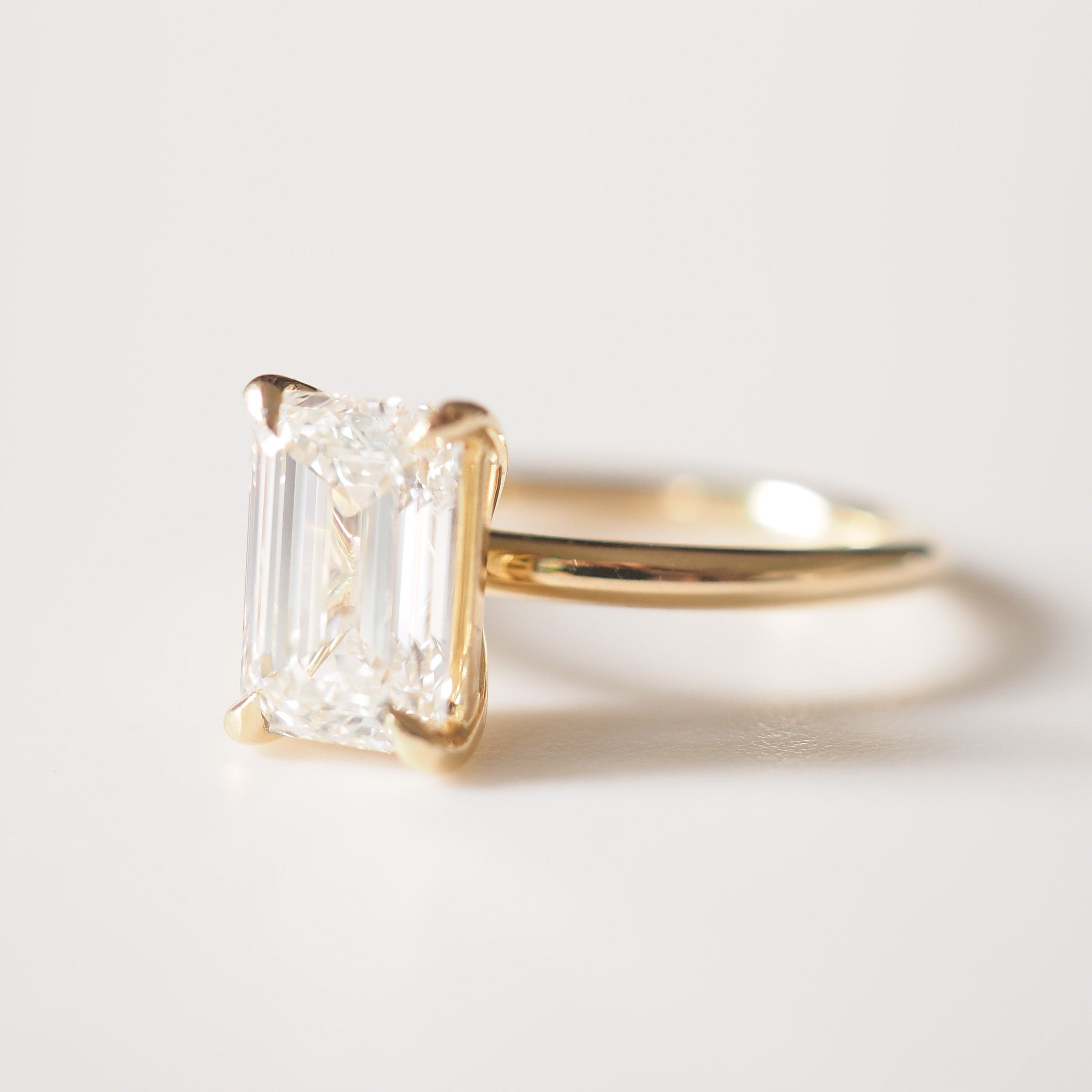 Eva | 2ct Emerald Solitaire Lab-Grown Diamond Engagement Ring