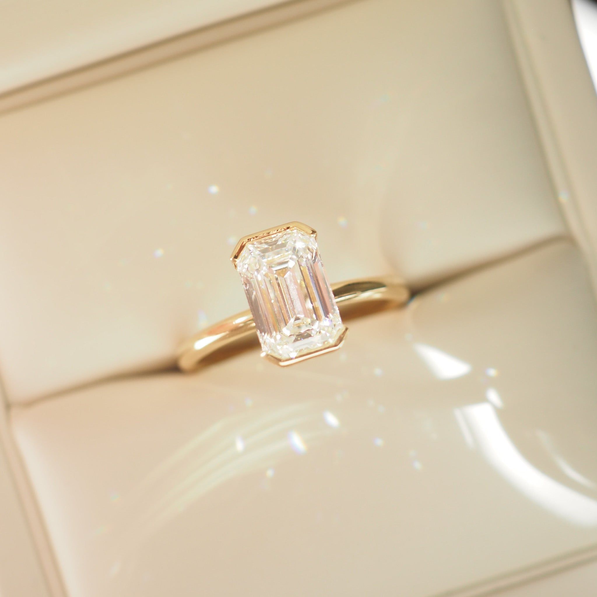 Evie | 2ct Emerald Lab-Grown Diamond Solitaire Engagement Ring