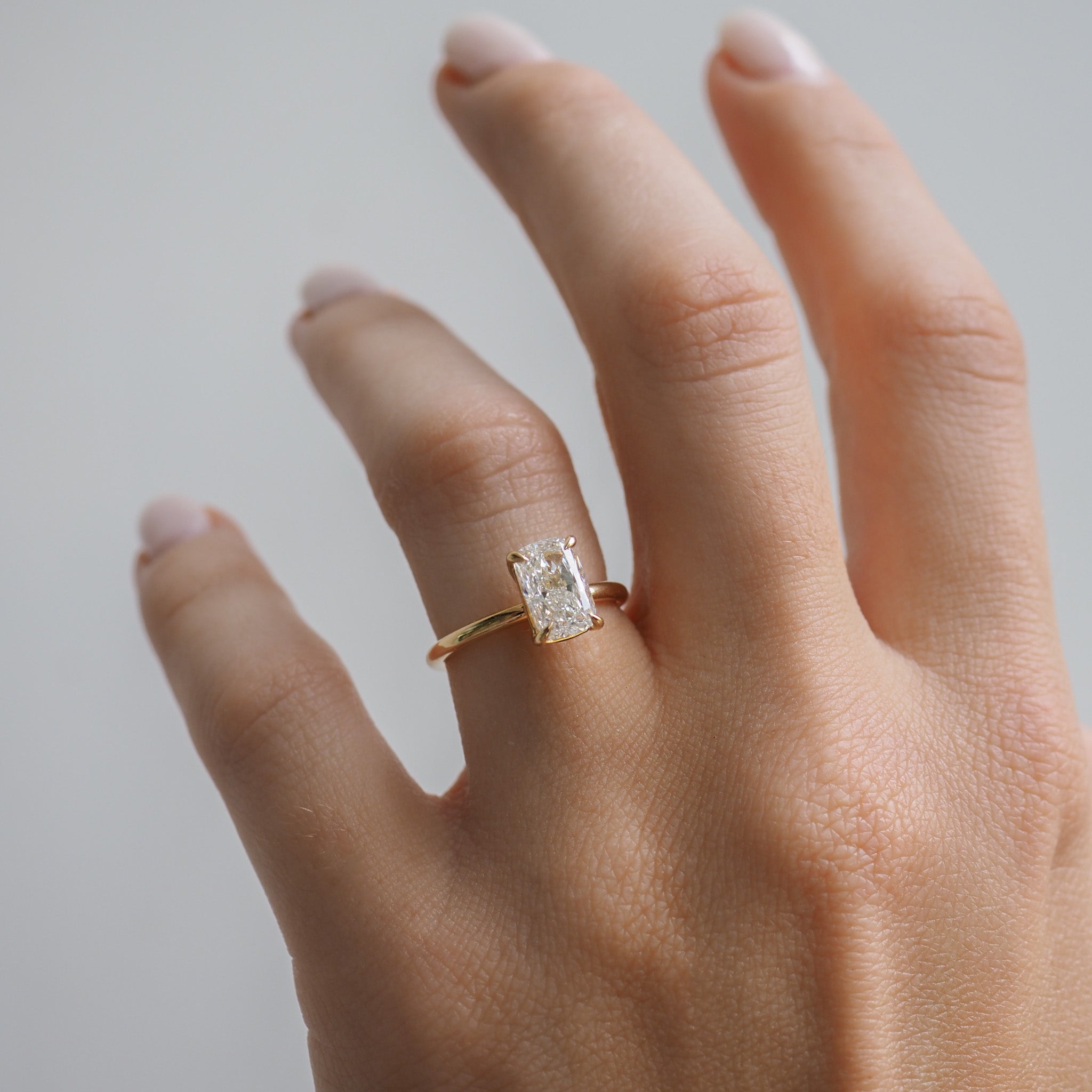Khia | 2ct Elongated Cushion Solitaire Lab-Grown Diamond Engagement Ring