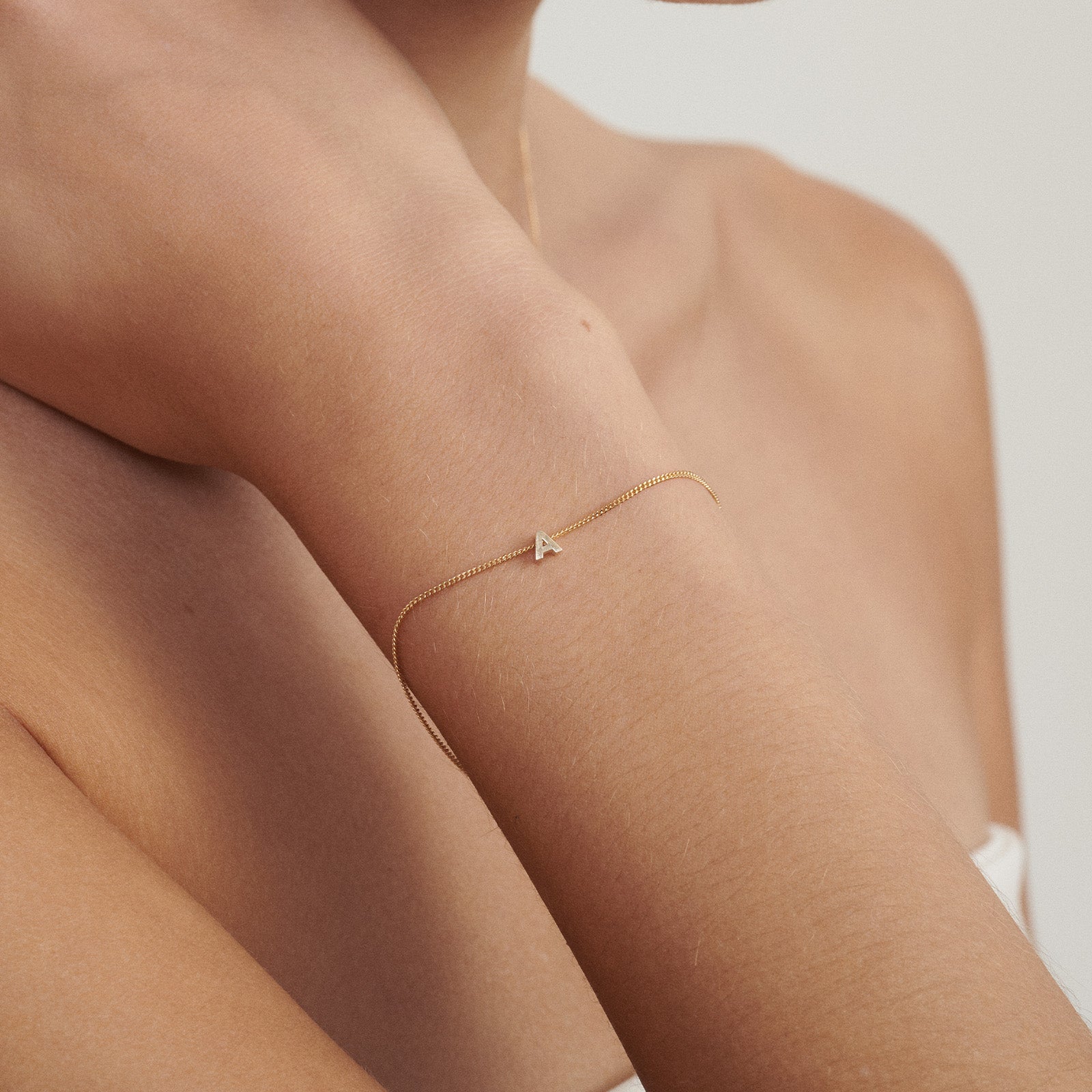 Tiny Letter Bracelet | Sliding Charm Bracelet