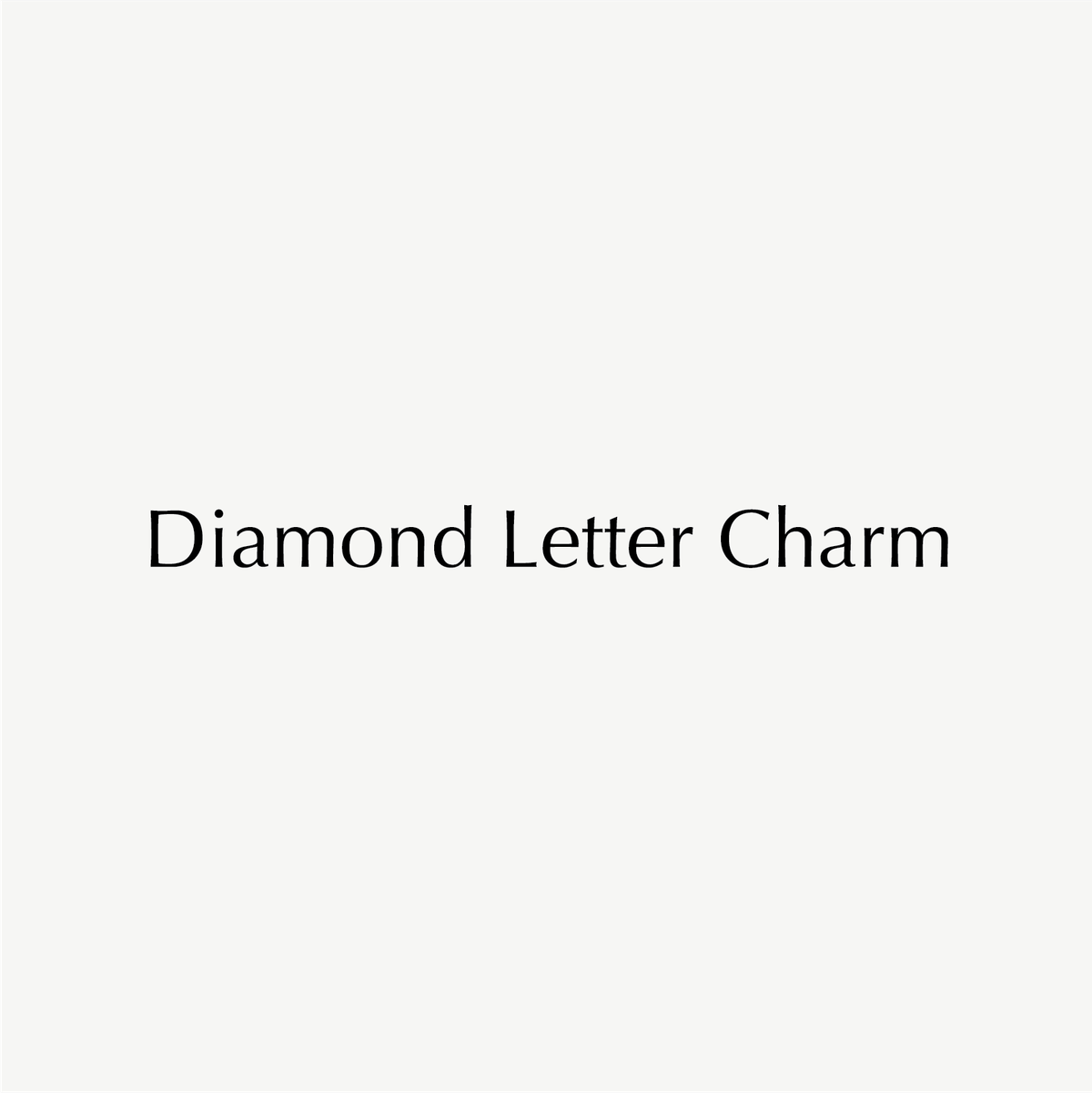 Diamond 2025 letter charm