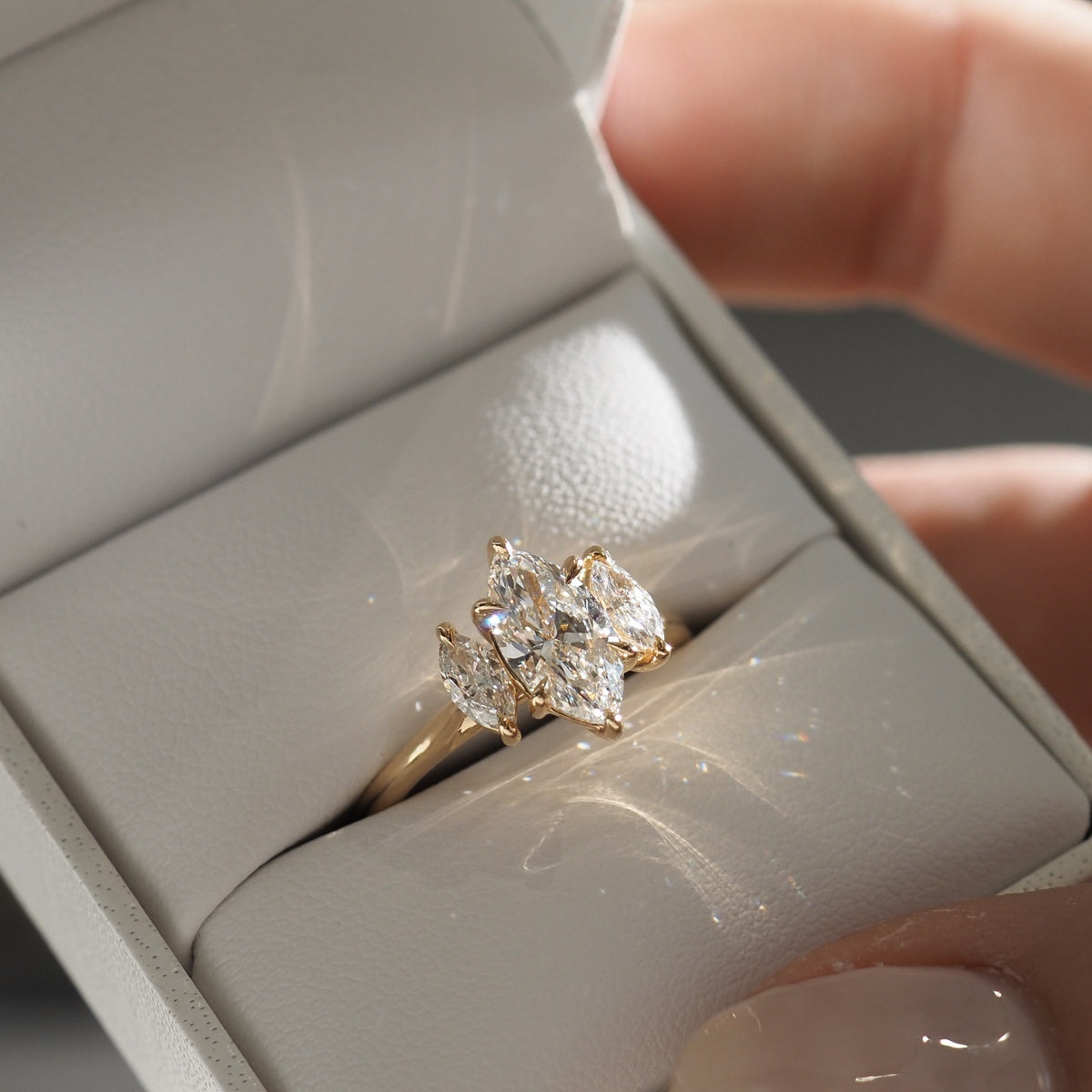 Maya Marquise Trilogy Lab-Grown Diamond Engagement Ring