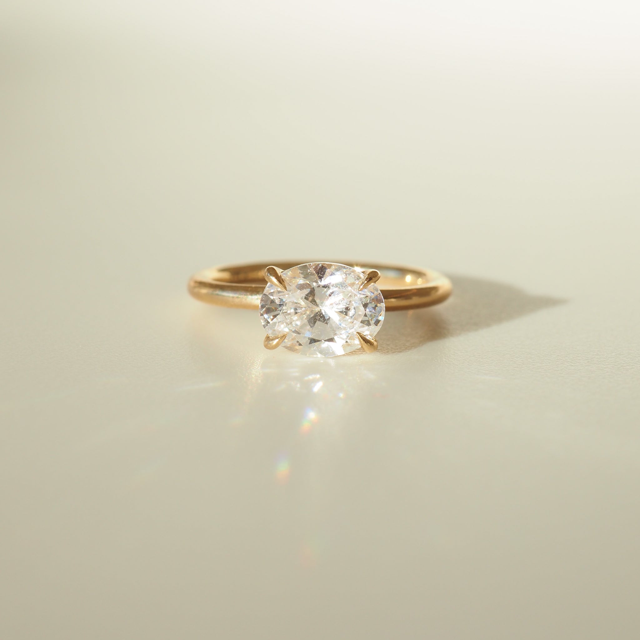 Ayla • Oval Cubic Zirconia Proposal Ring – Kate Kole