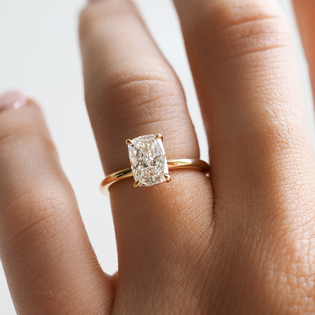 Khia | 1.59ct Elongated Cushion Diamond Engagement Ring Ready To Wear