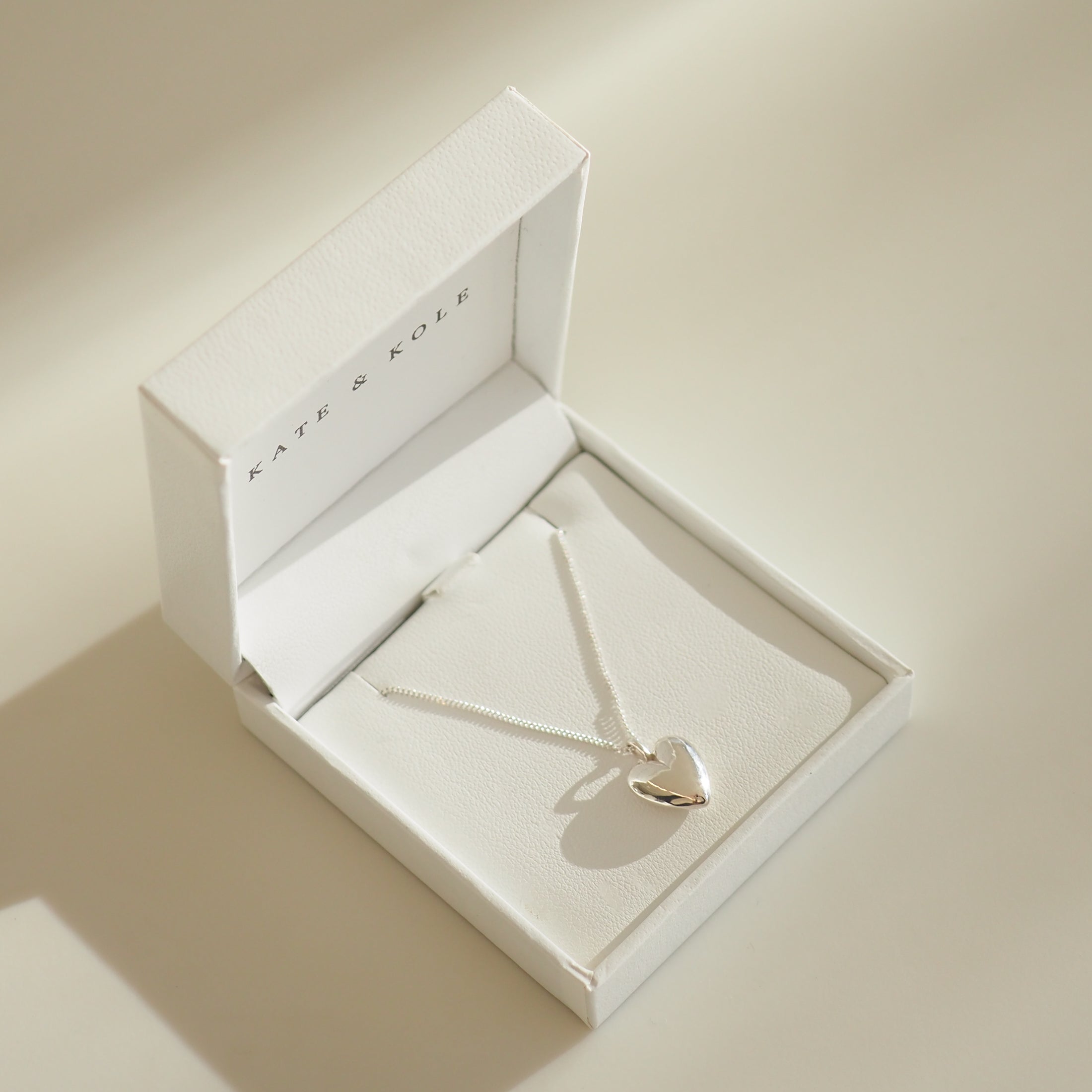 Puffed Heart Pendant | Heart Drop Pendant Necklace