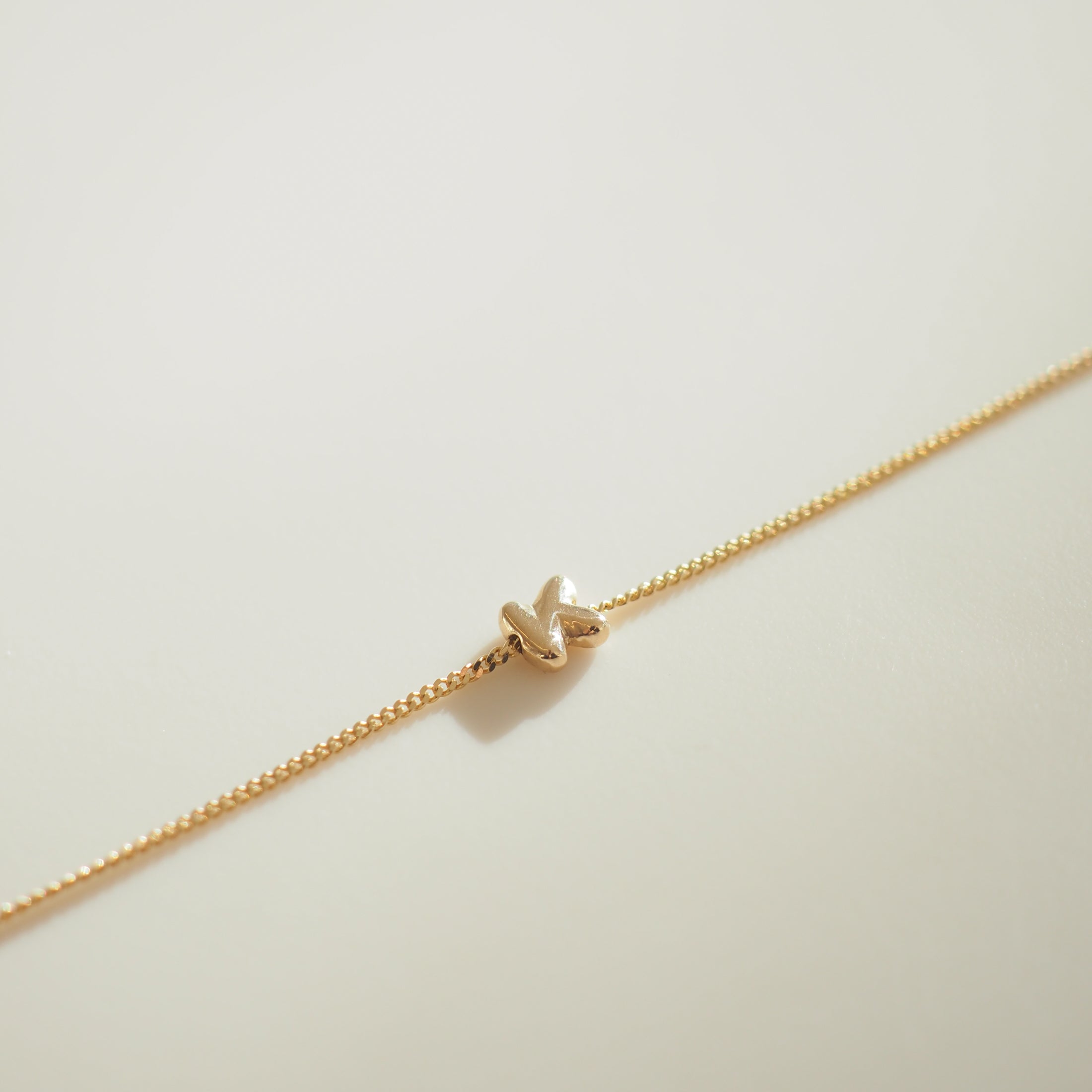 Puffed Letter Bracelet | Sliding Charm