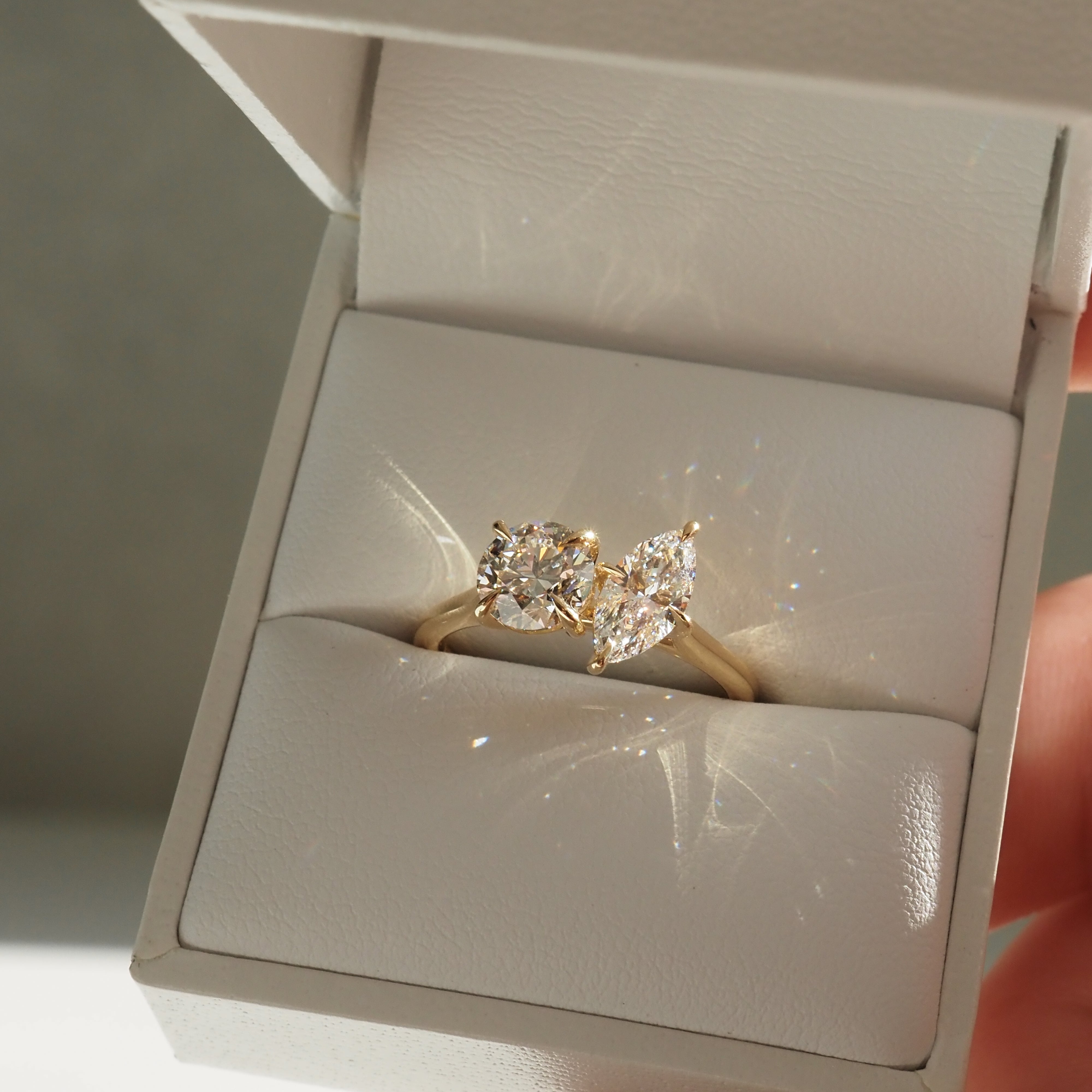 Mira | Round & Marquise Lab-Grown Diamond Engagement Ring