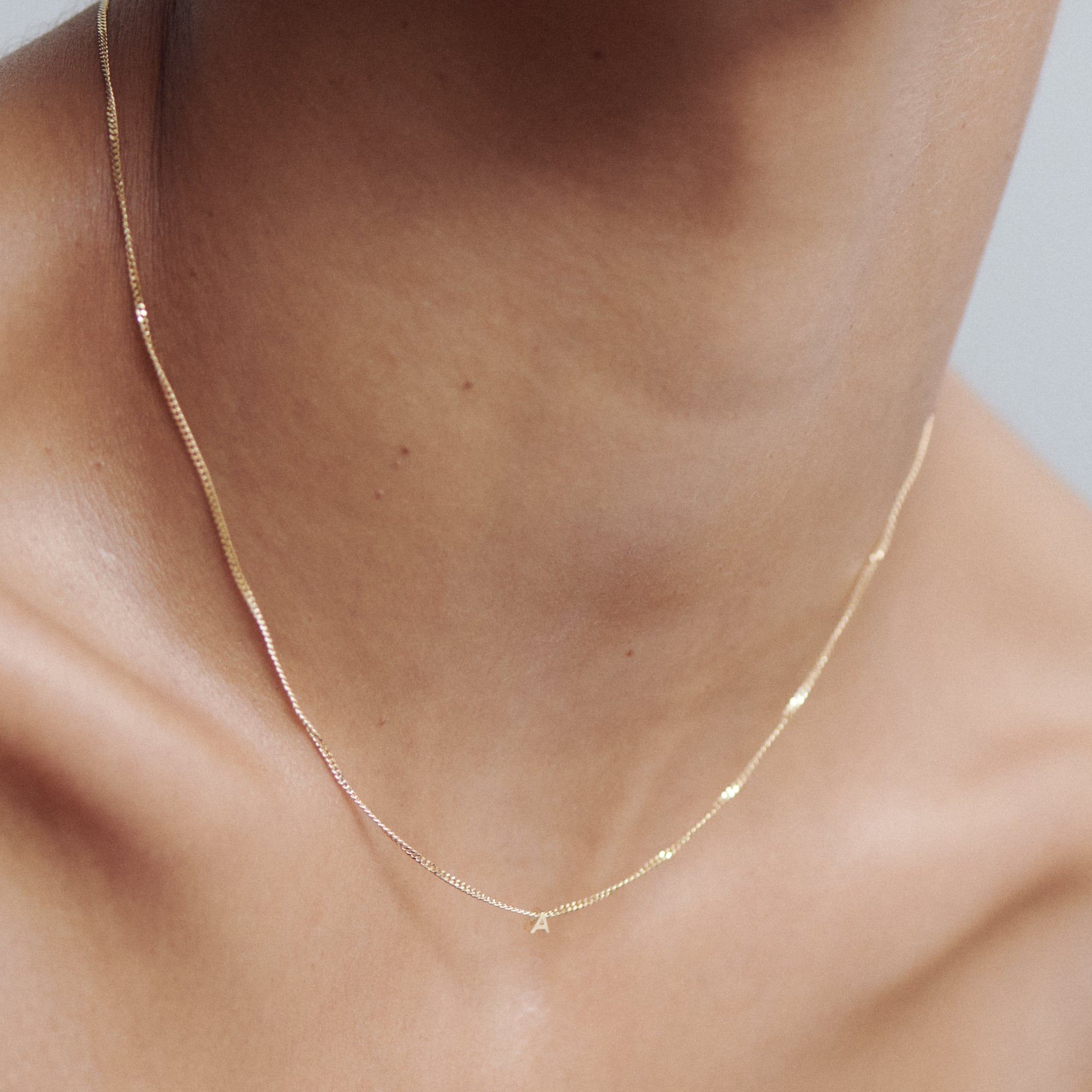 Micro Letter Necklace
