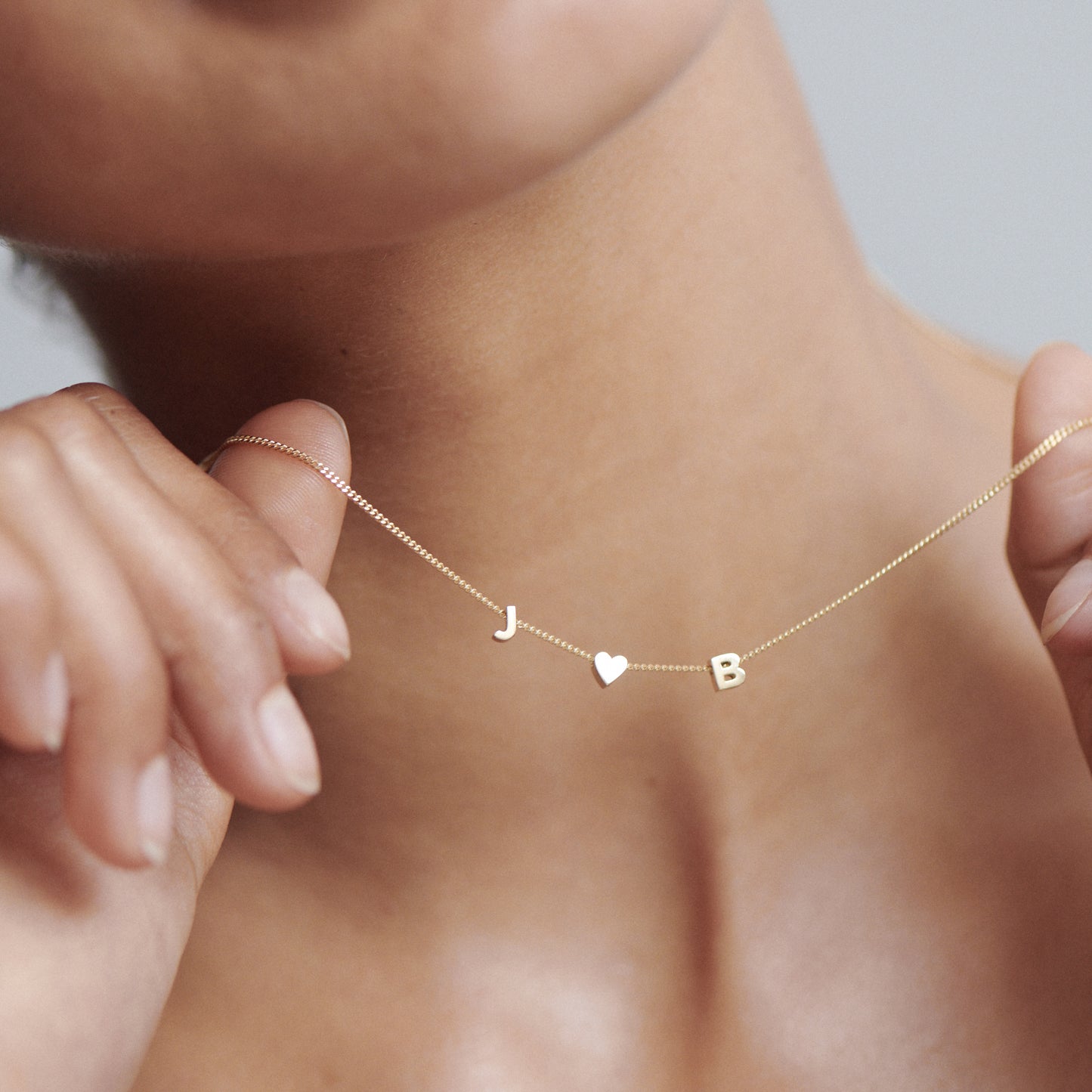 The Lovers Necklace Three Sliding Charms