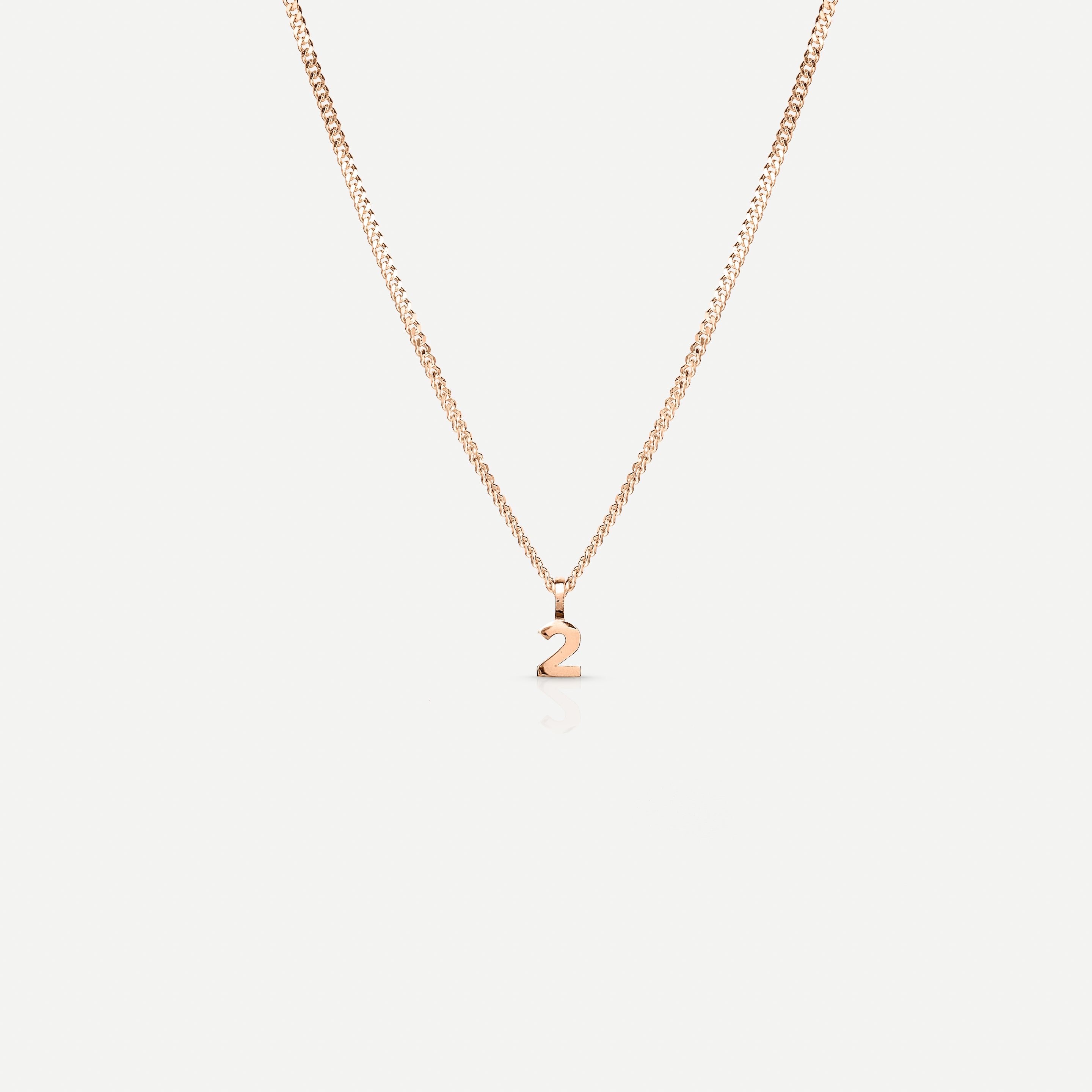 Number 3 gold pendant deals