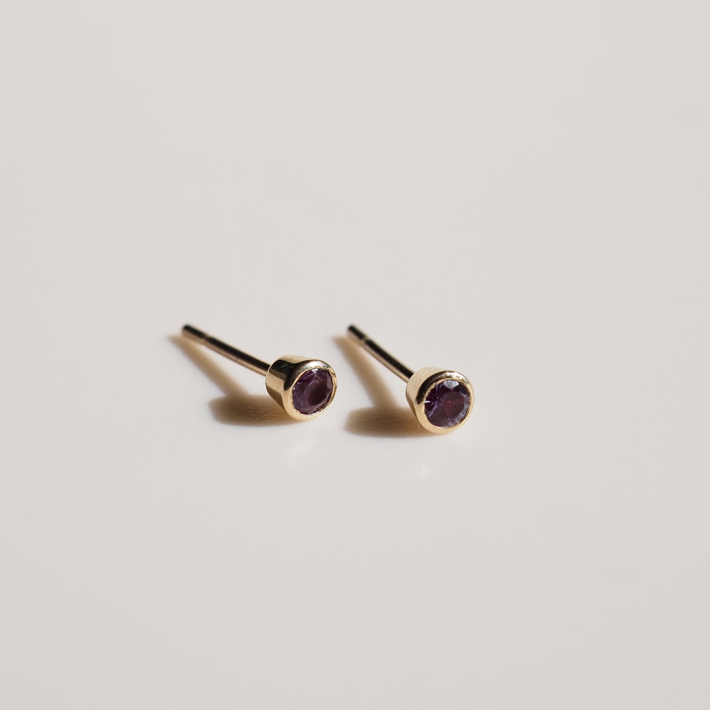 Alexandrite Studs Archive Bezel Set Studs