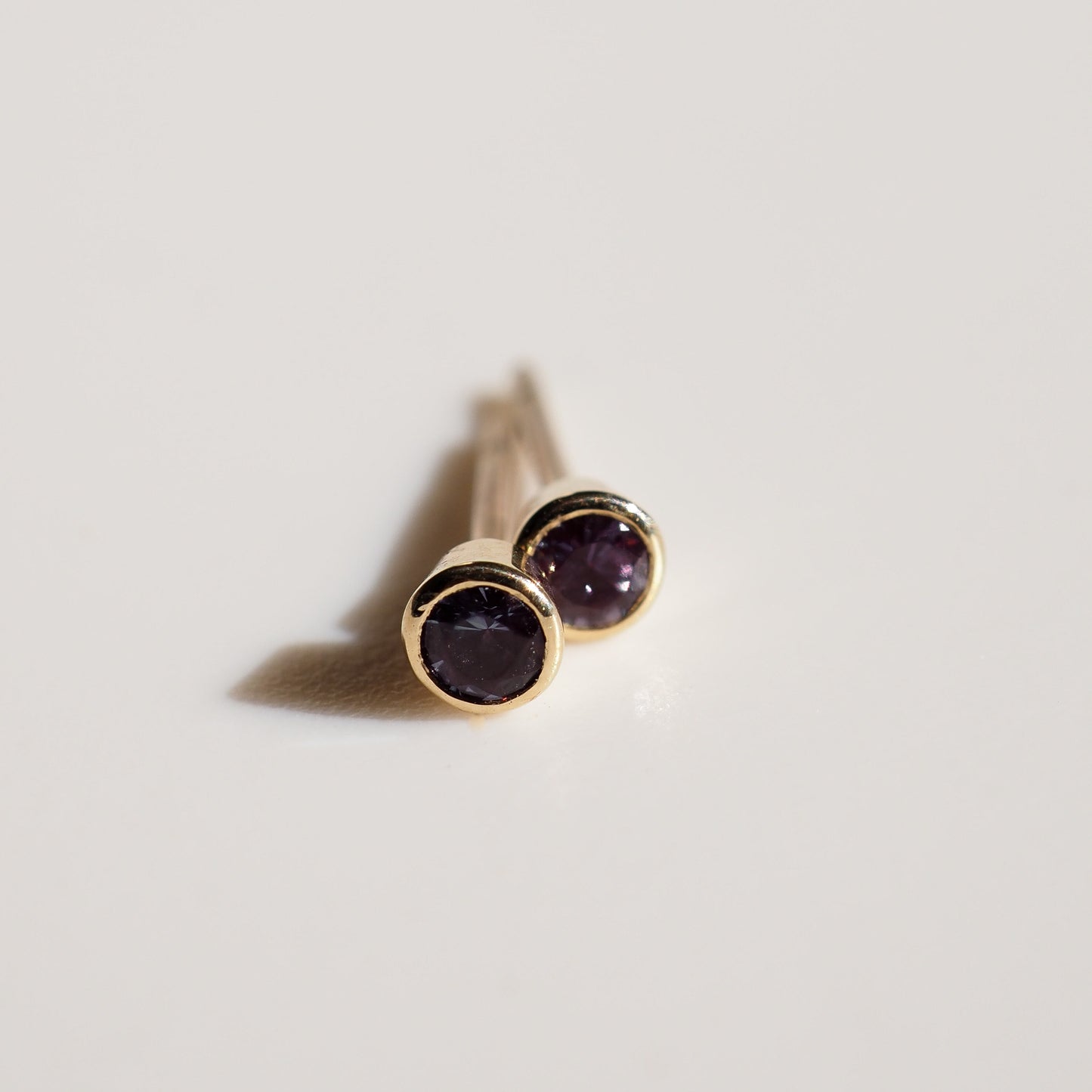 Alexandrite Studs Archive Bezel Set Studs