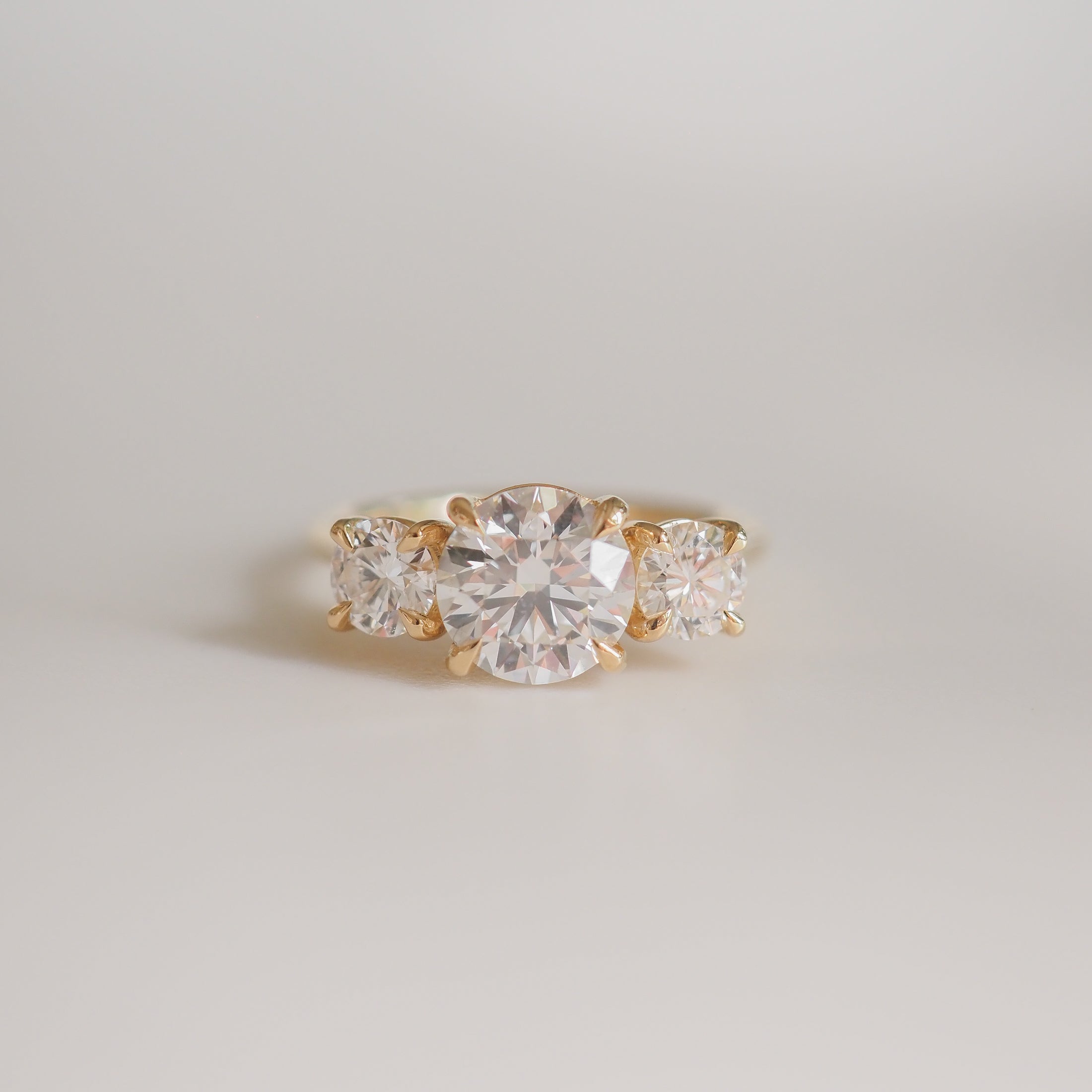 Amora | 2.2ct Round Trilogy Lab-Grown Diamond Engagement Ring