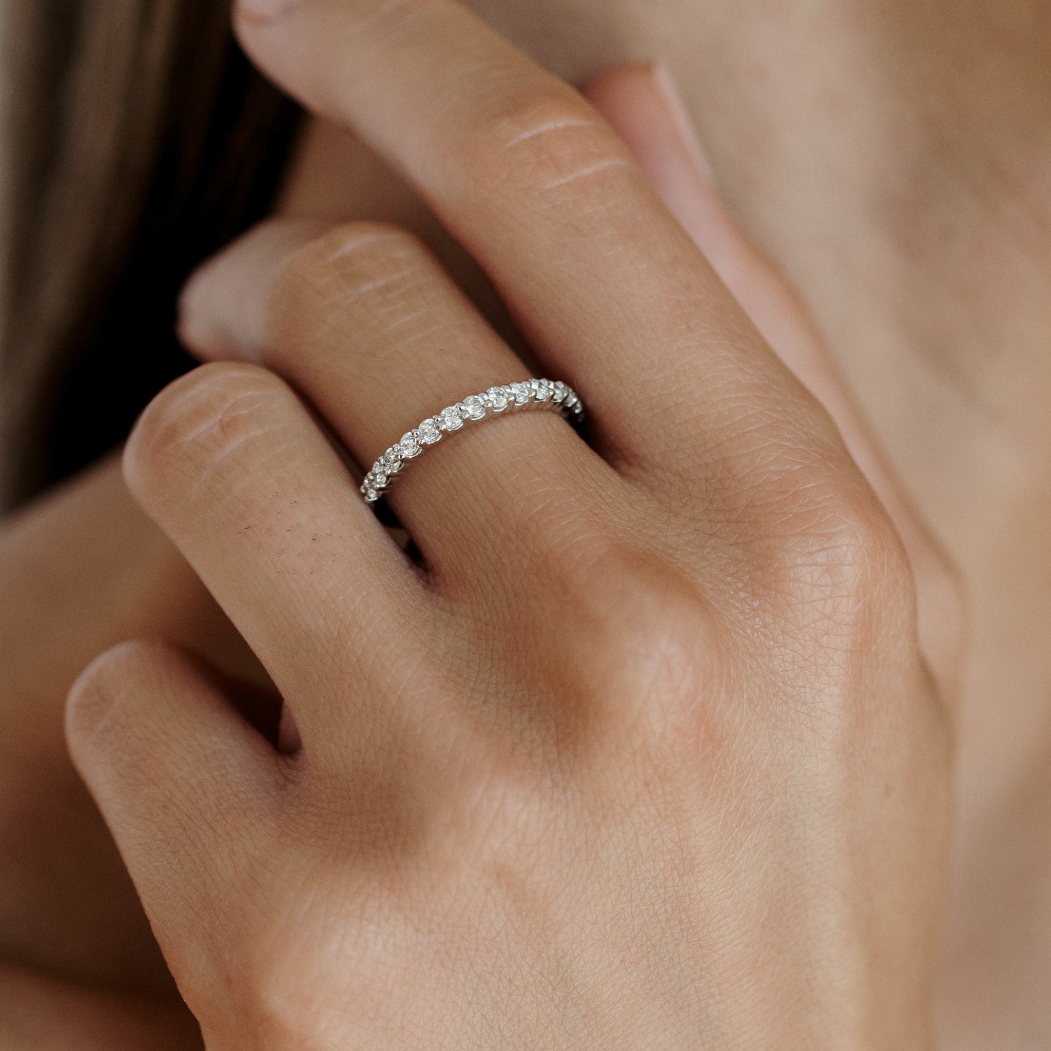Arraya | Archive 2mm Round Cubic Zirconia Ring