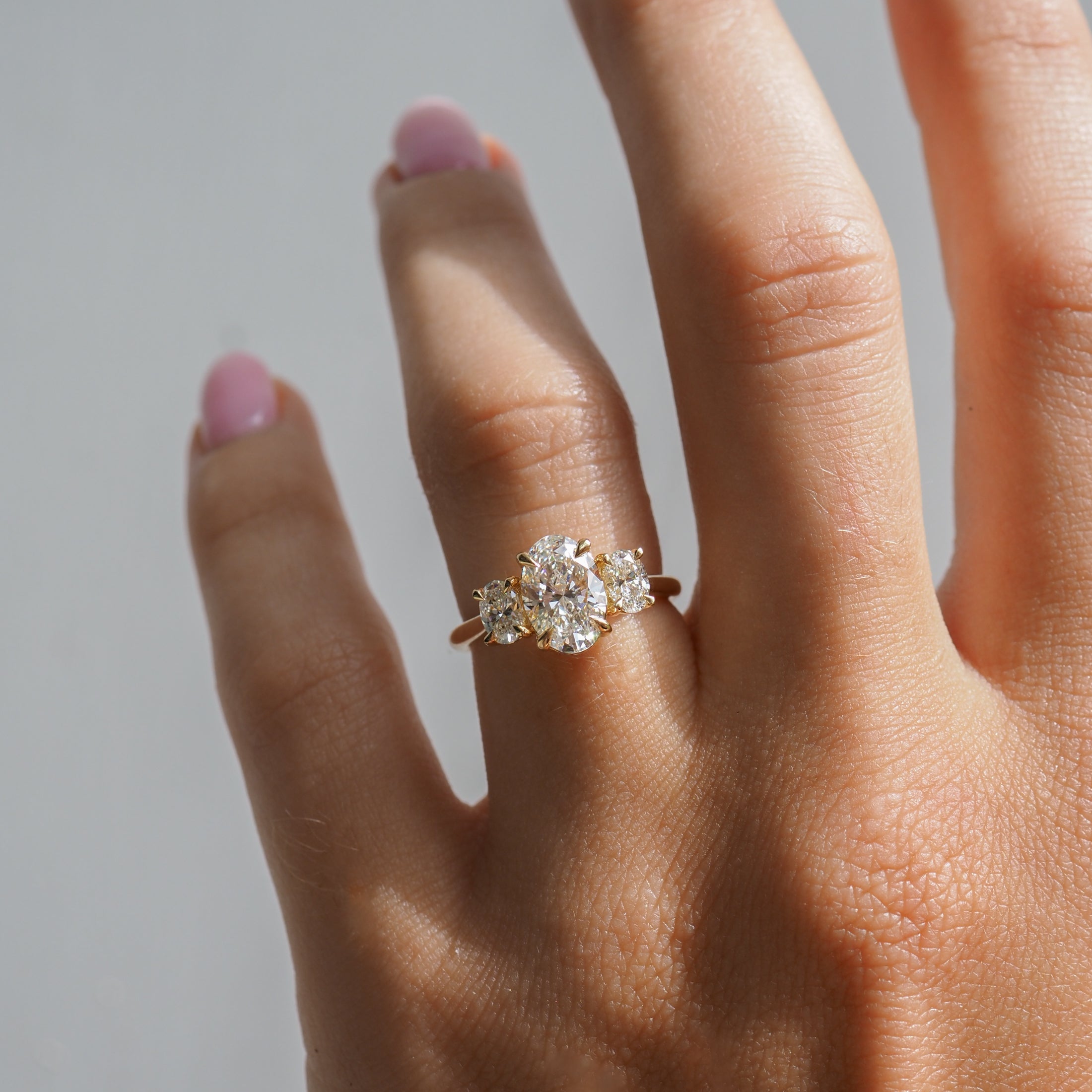 Ava | 1.5ct Oval Trilogy Lab-Grown Diamond Engagement Ring