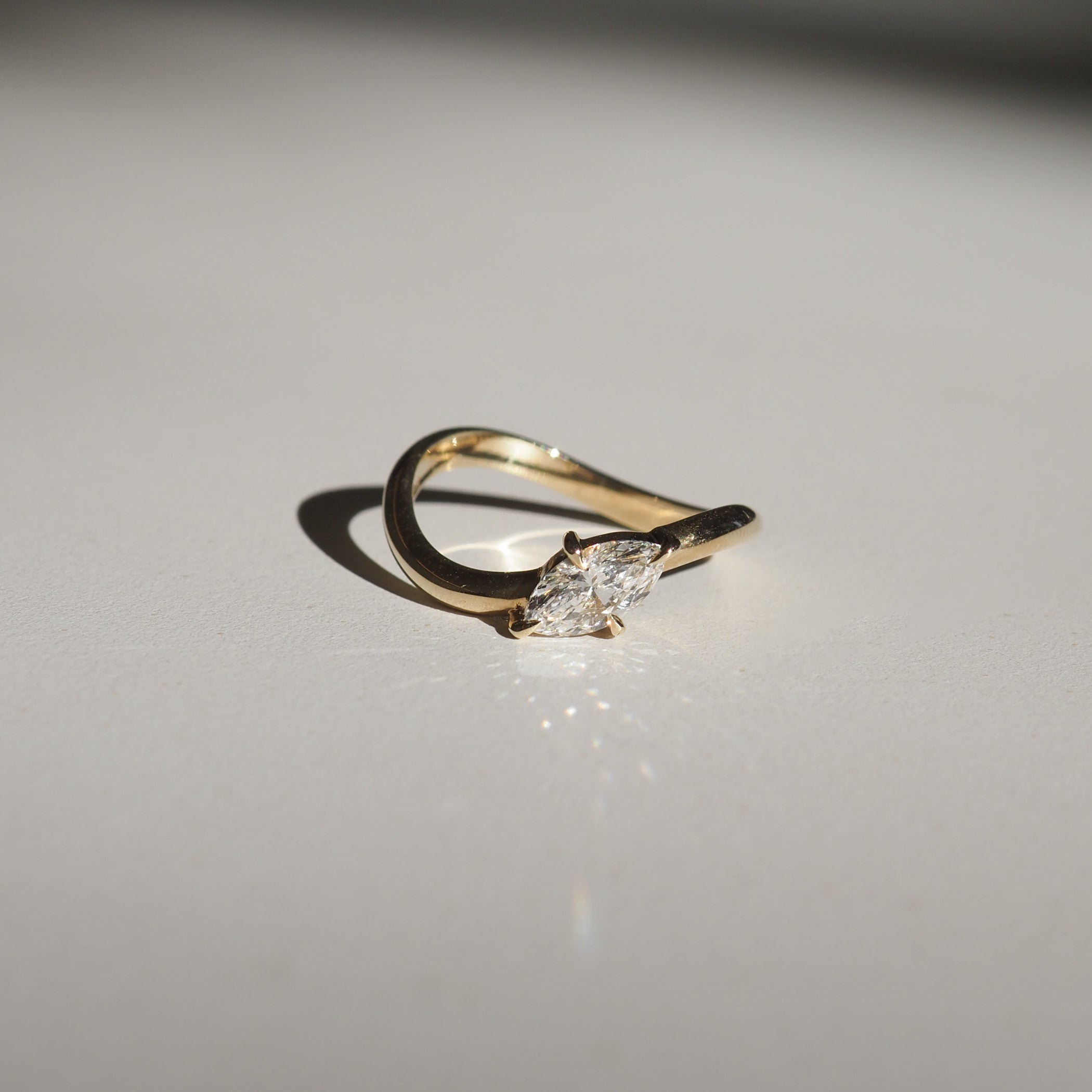 Awa Fine | 0.51ct Marquise Lab-Grown Diamond Engagement Ring