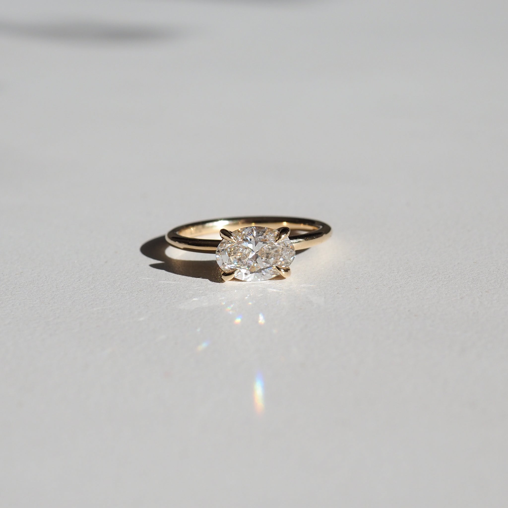 Ayla | 1.35ct Oval Diamond Engagement Ring Ready To Wear