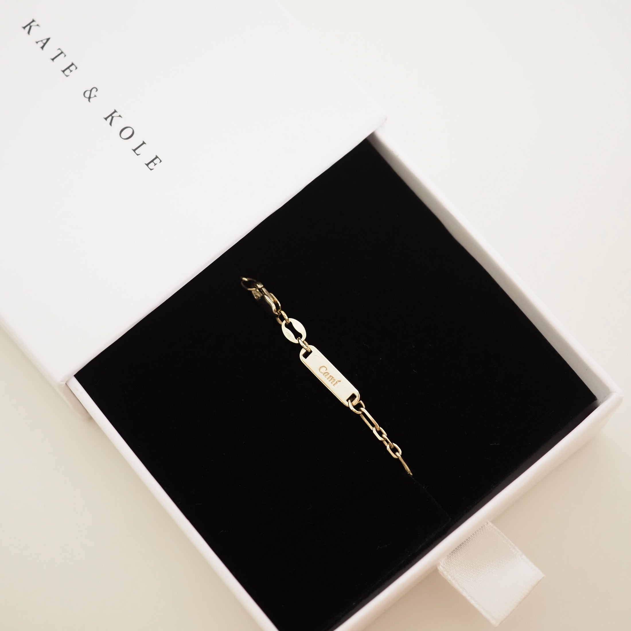 Engravable Baby Bracelet | Personalised Plate Link Bracelet