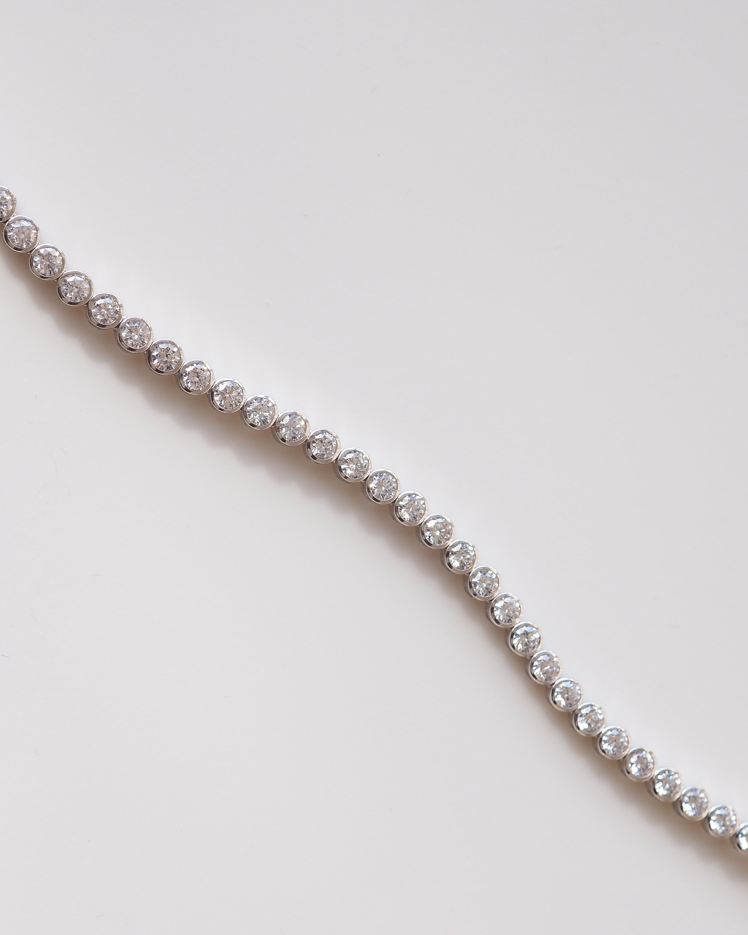 Round Bezel Tennis Bracelet | 5ct Tennis Bracelet