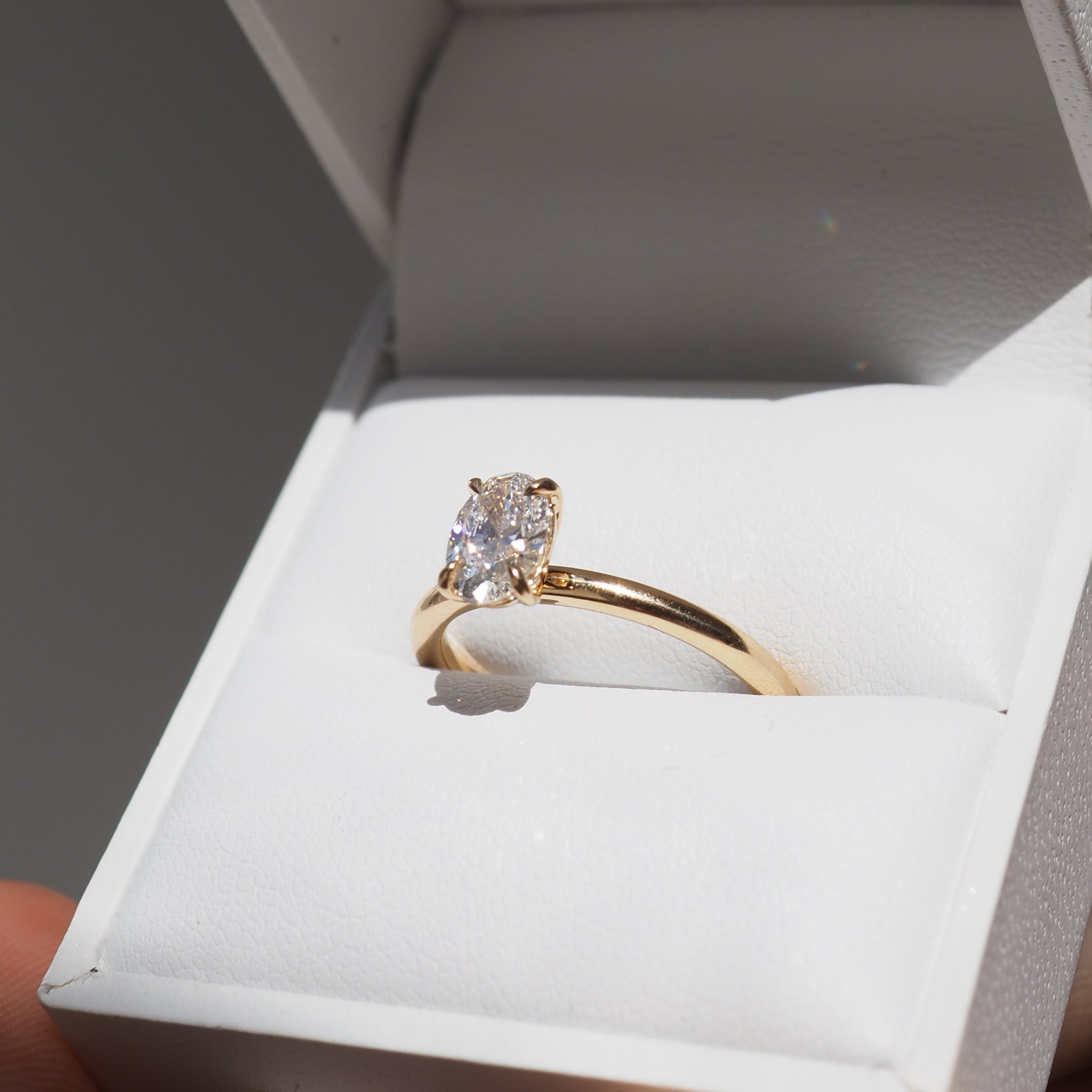 Clara | 0.70ct Oval Diamond Engagement Ring Ready To Wear