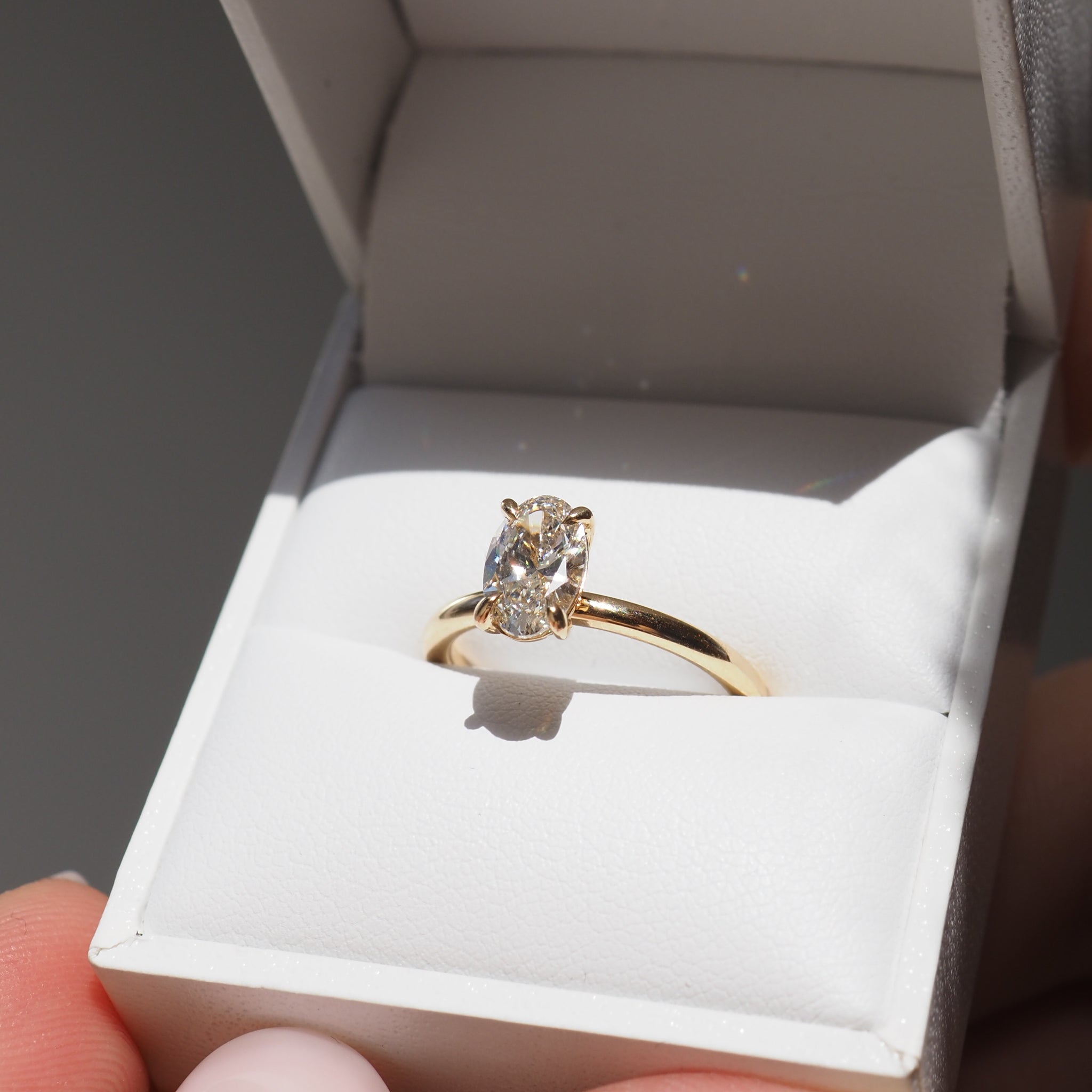 Clara | 1ct Oval Diamond Engagement Ring Ready To Wear