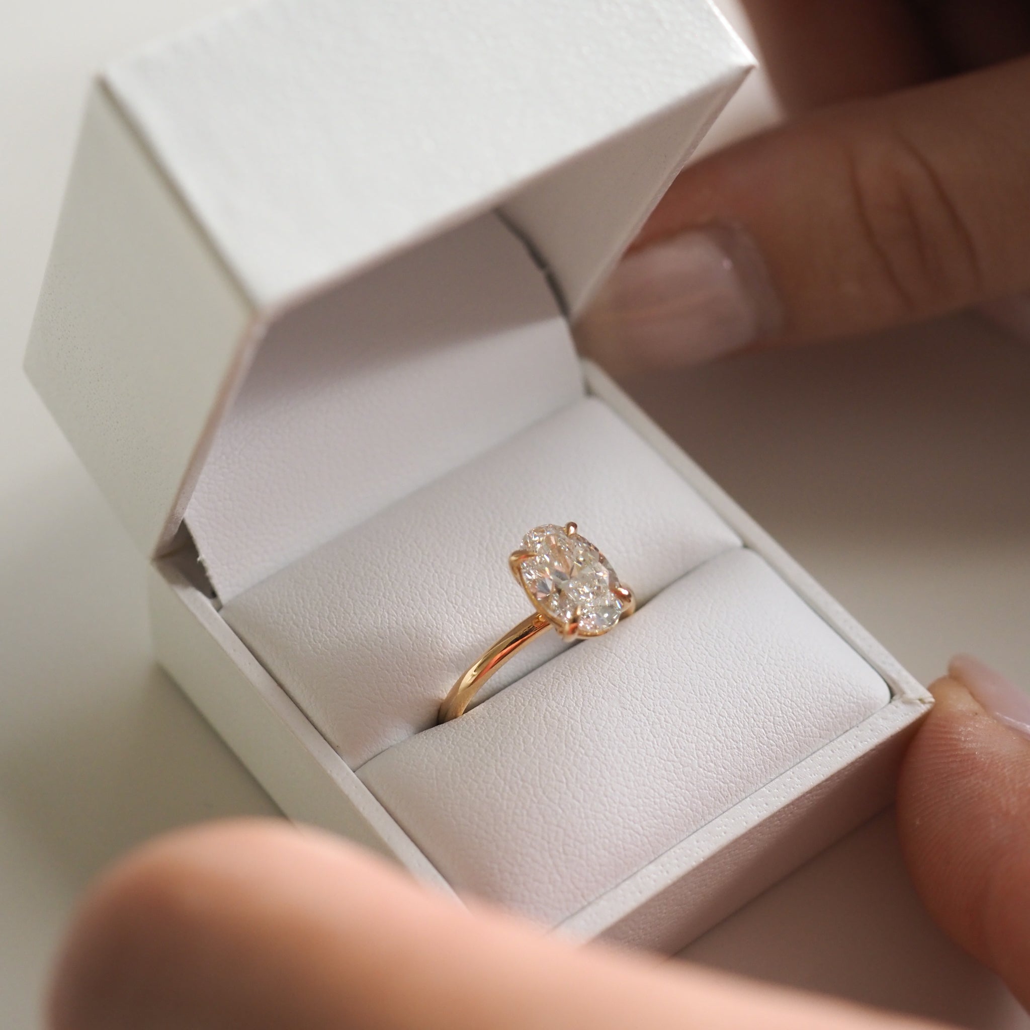 Clara | 2.03ct Oval Lab-Grown Diamond Engagement Ring Ready To Wear