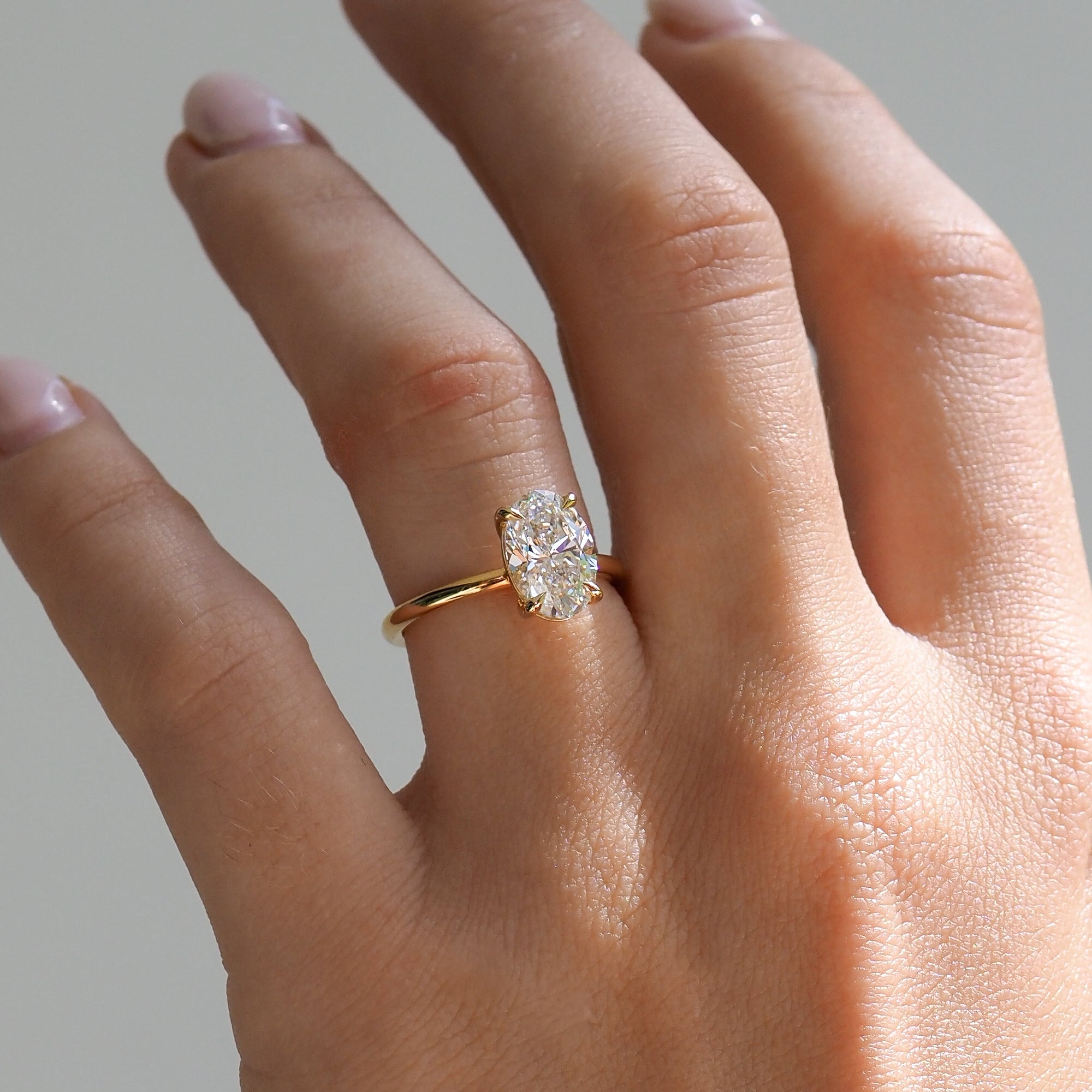 Clara | 2ct Solitaire Oval Lab Grown Diamond Engagement Ring