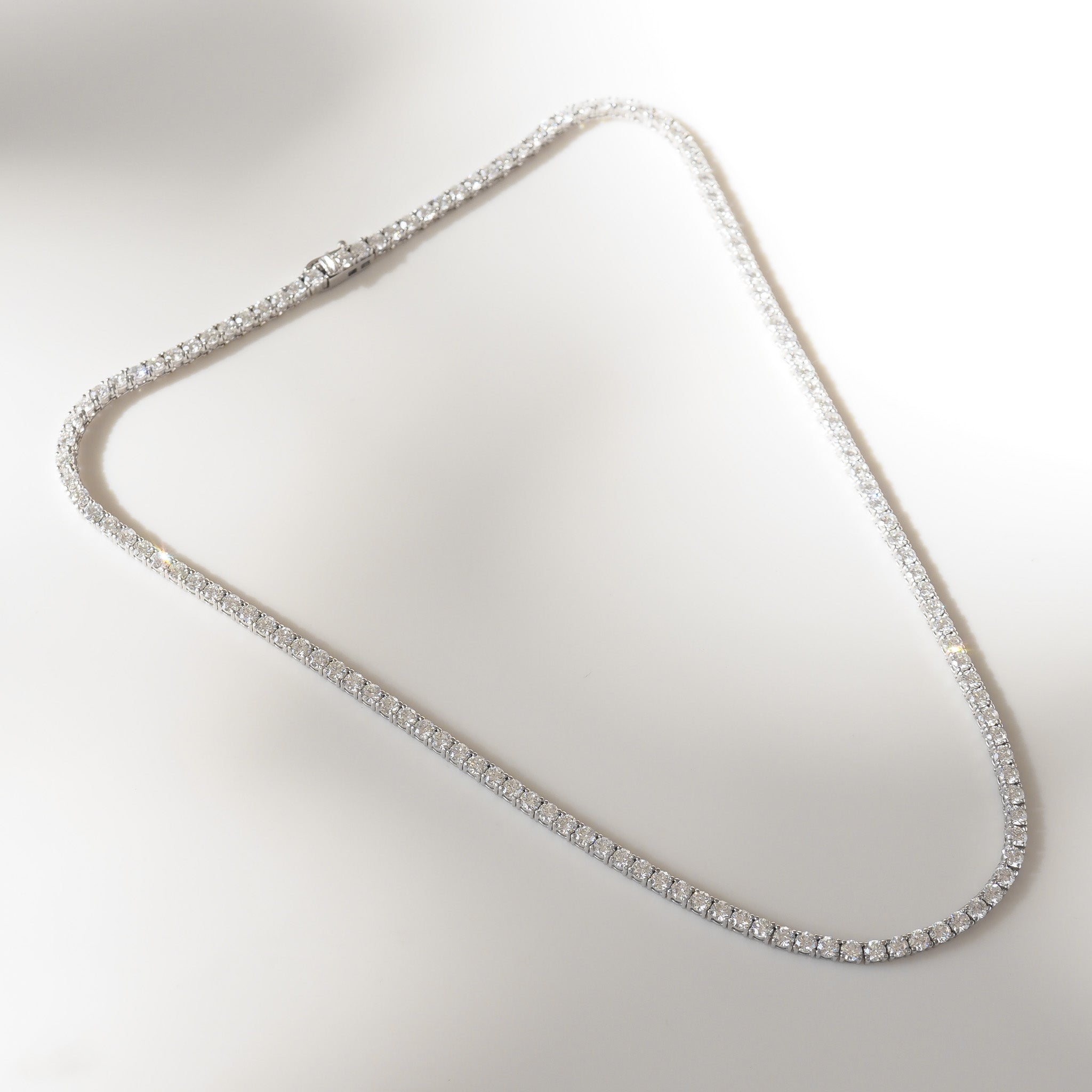 Tennis Necklace | 14ct White Gold Lab Grown Diamond Necklace