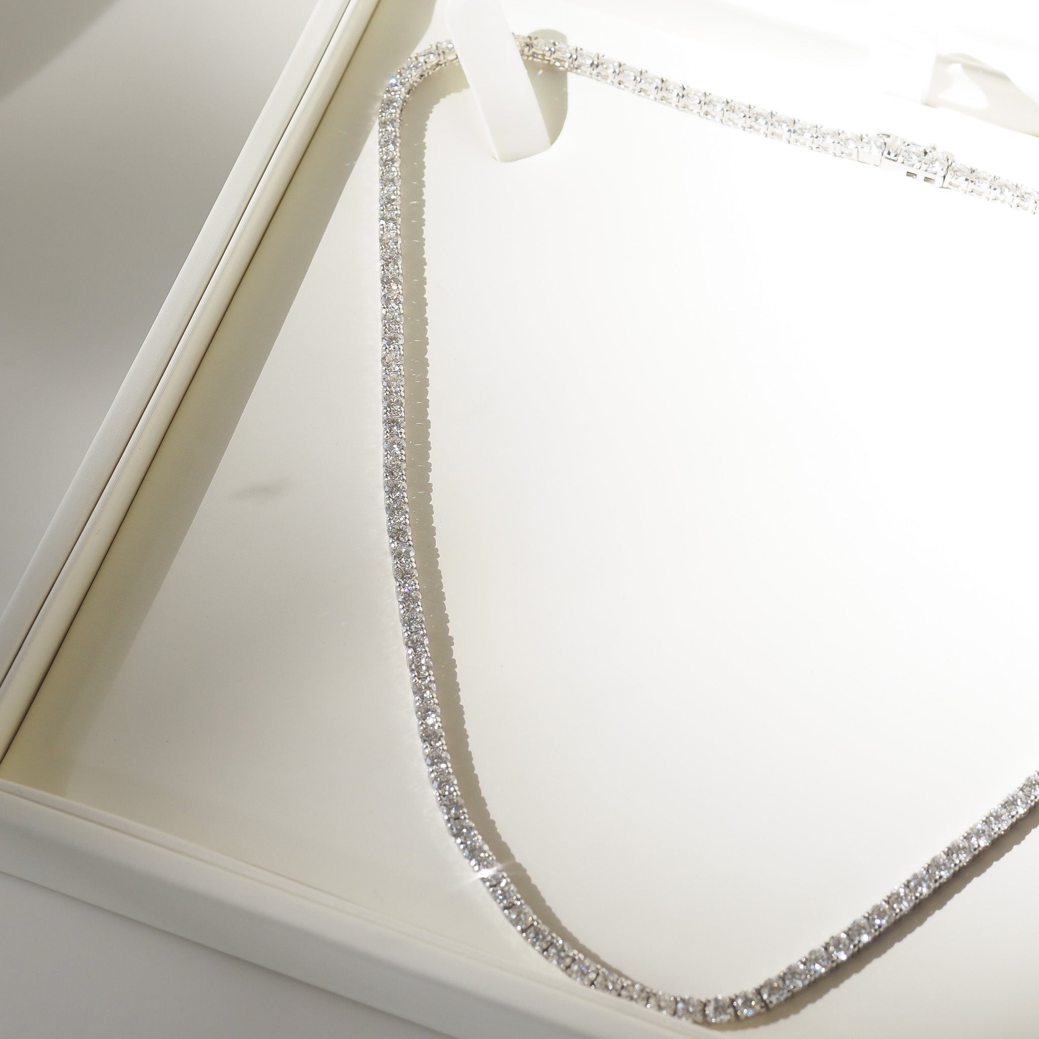 Tennis Necklace | 14ct White Gold Lab Grown Diamond Necklace