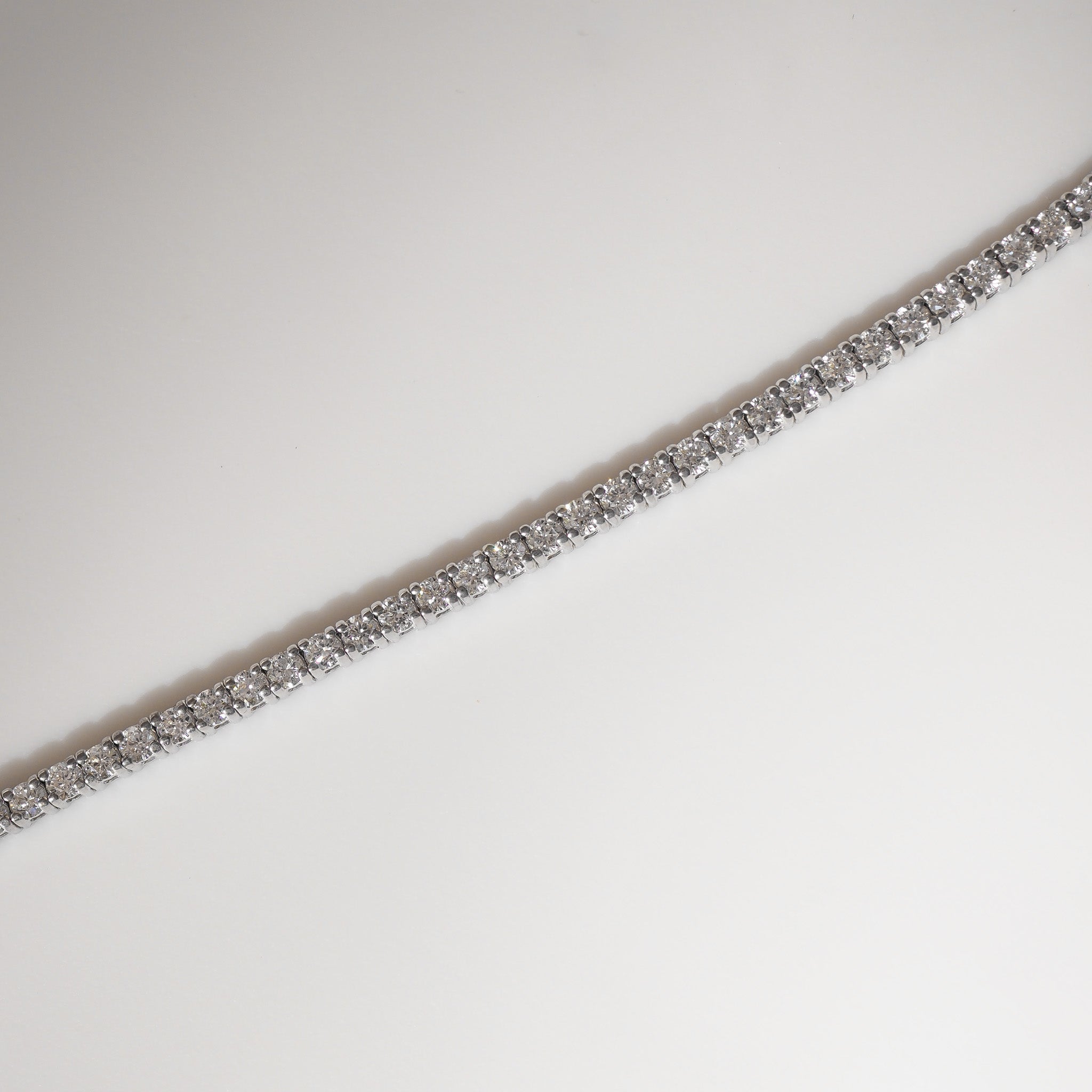 Tennis Necklace | 6.7ct White Gold Lab Grown Diamond Necklace