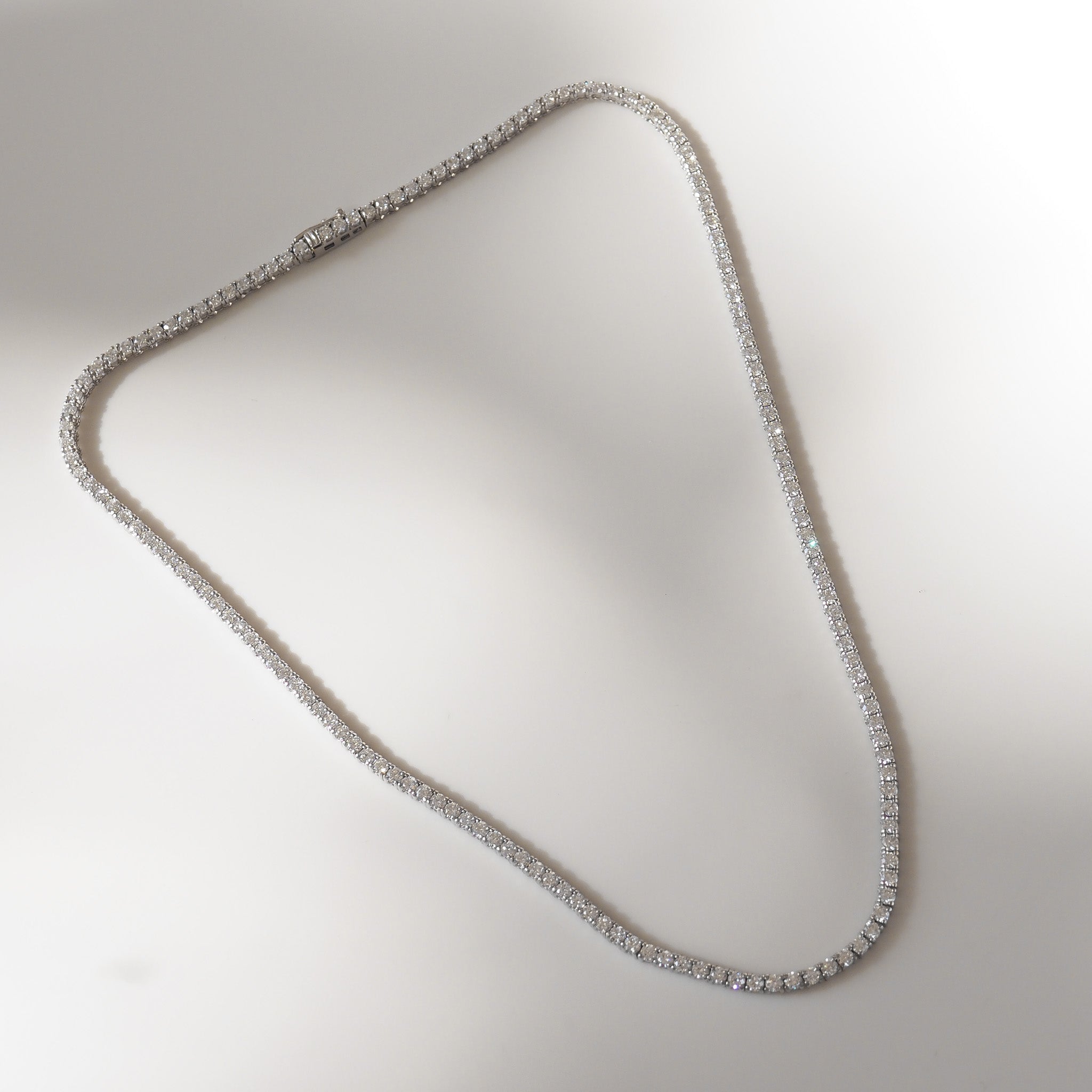 Tennis Necklace | 11ct White Gold Lab Grown Diamond Necklace