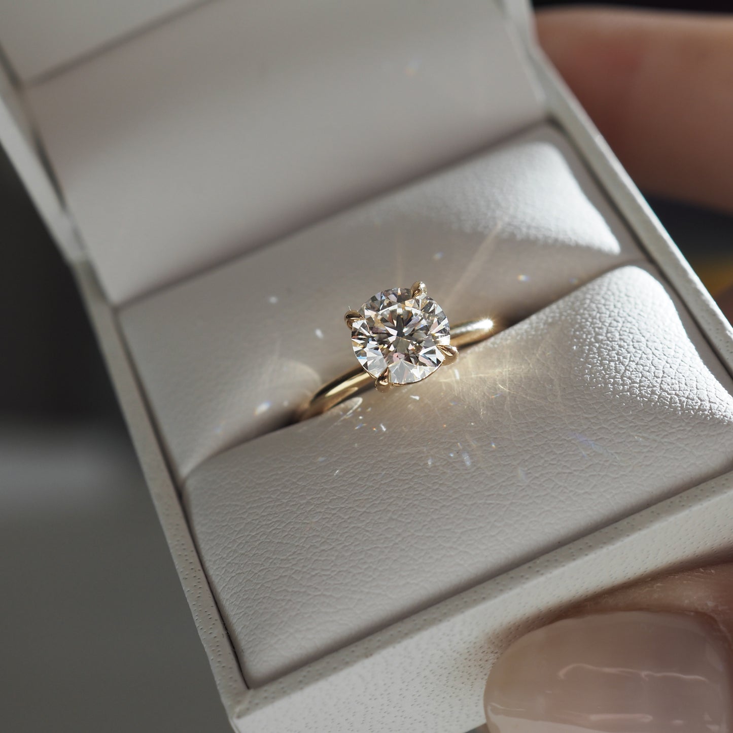 Cleo • Round Solitaire Diamond Engagement Ring – Kate & Kole