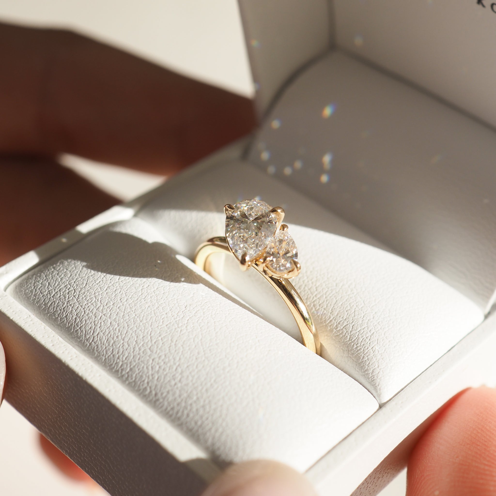 Duet Pear | 1.32ct TCW Lab-Grown Diamond Engagement Ring