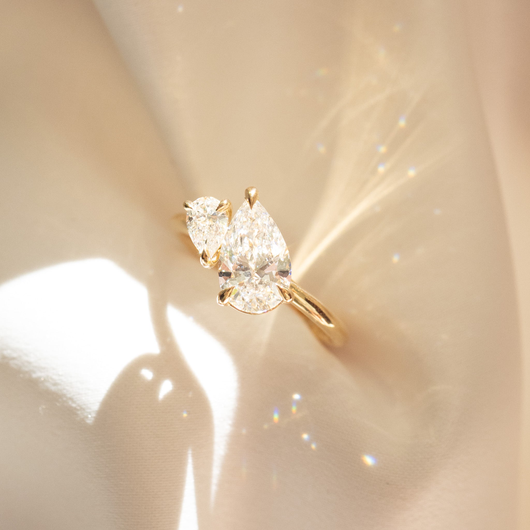 Duet | 1.5ct Pear Duet Lab-Grown Diamond Engagement Ring