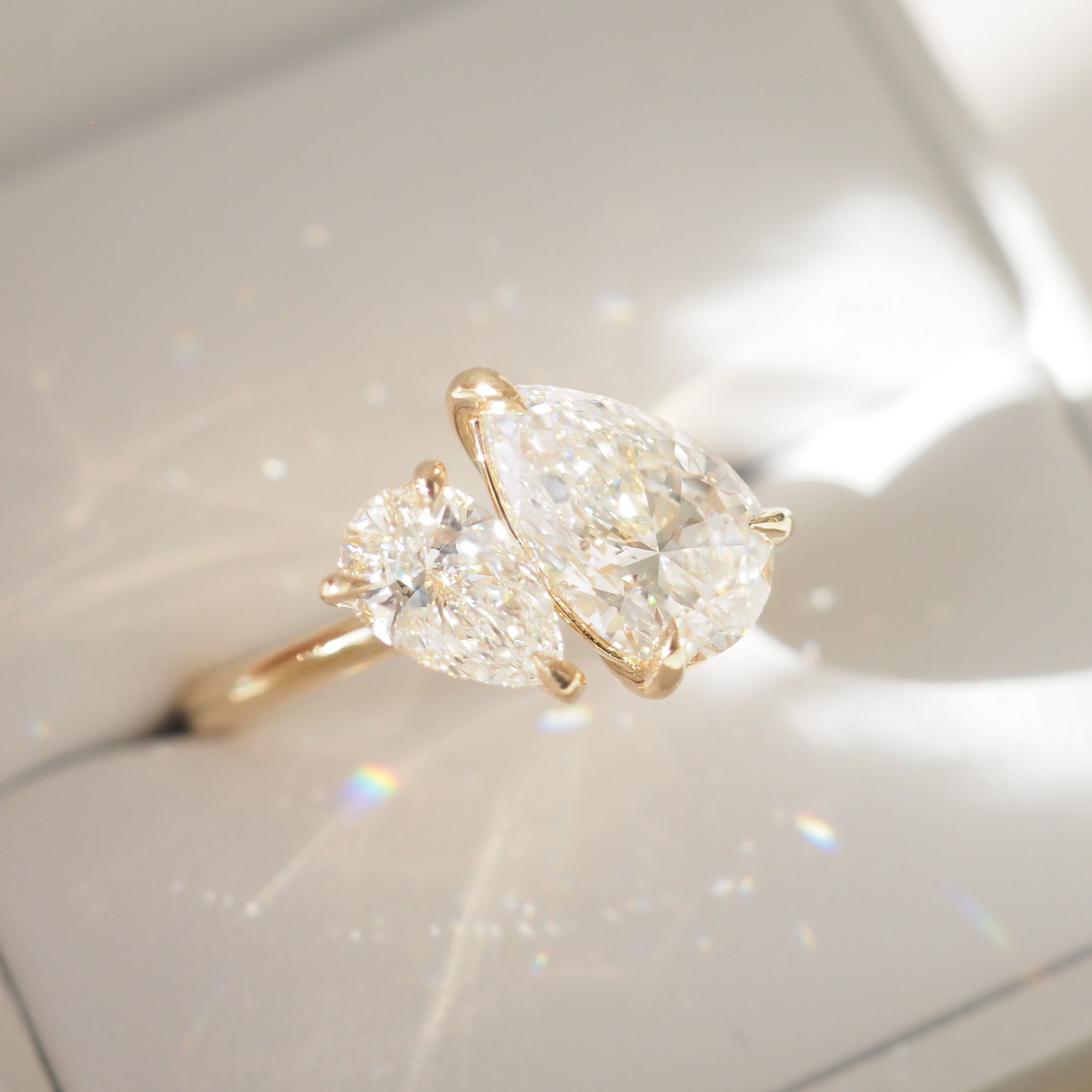 Duet Rings Duet™ | Pear Duet Lab-Grown Diamond Engagement Ring – Kate & Kole