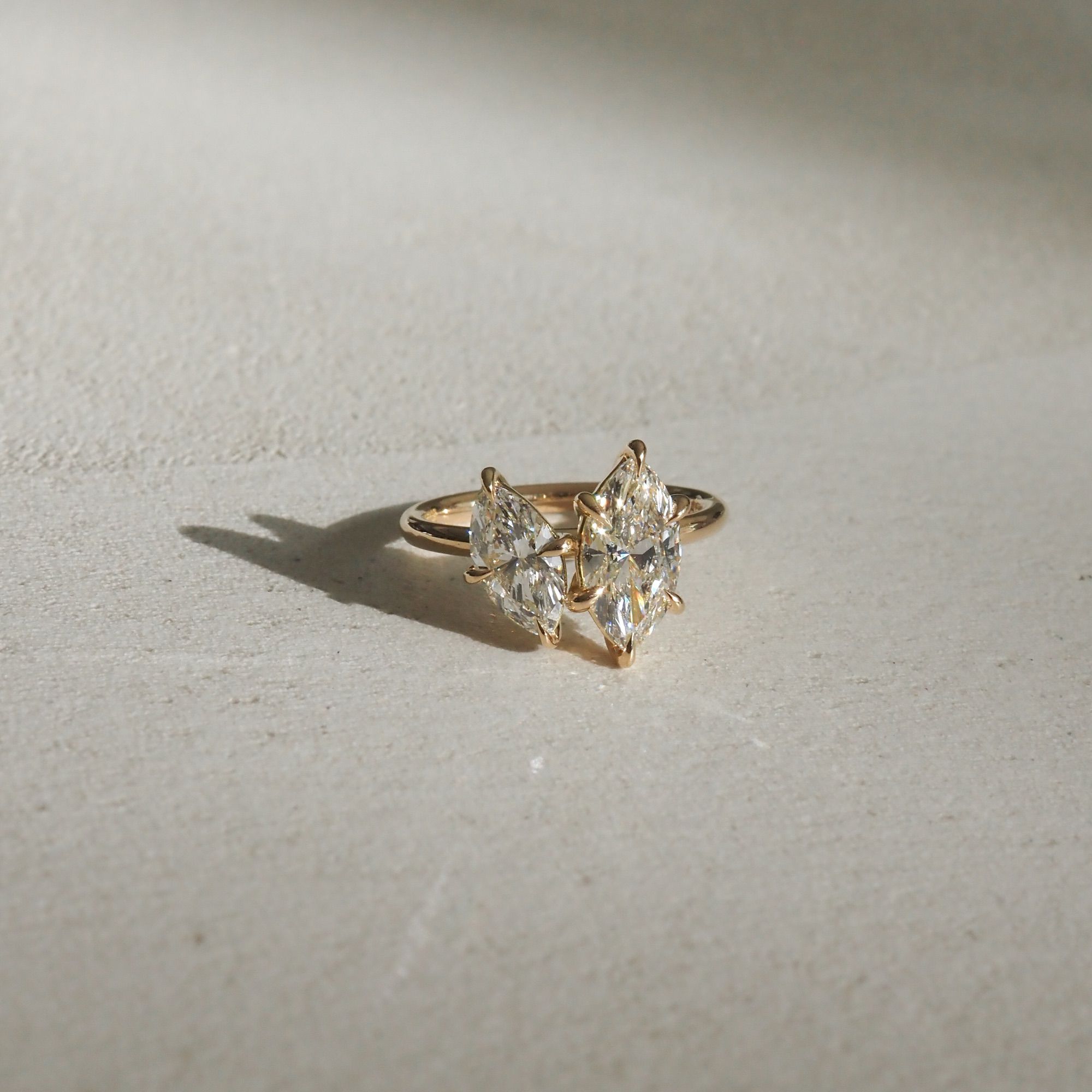 Duet | 2.09ct TCW Marquise Lab-Grown Diamond Engagement Ring