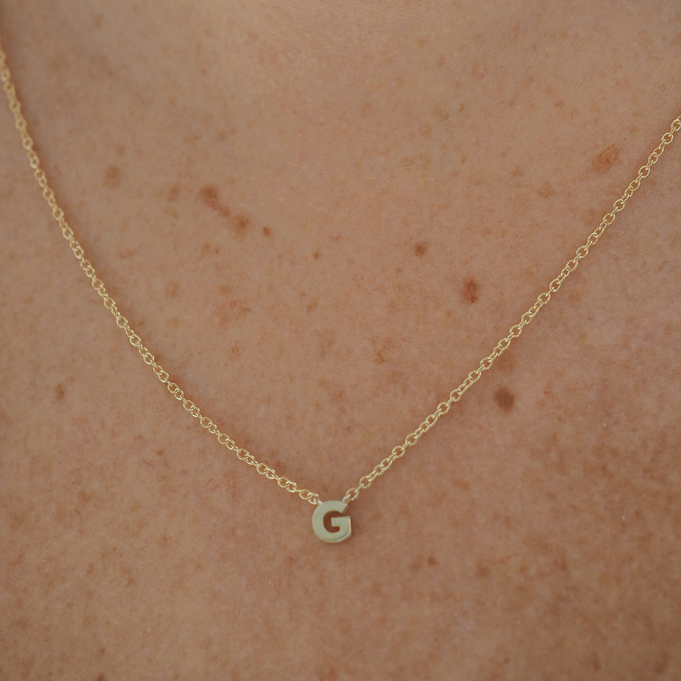 Fixed Letter "G" Necklace | Secured Charm Necklace
