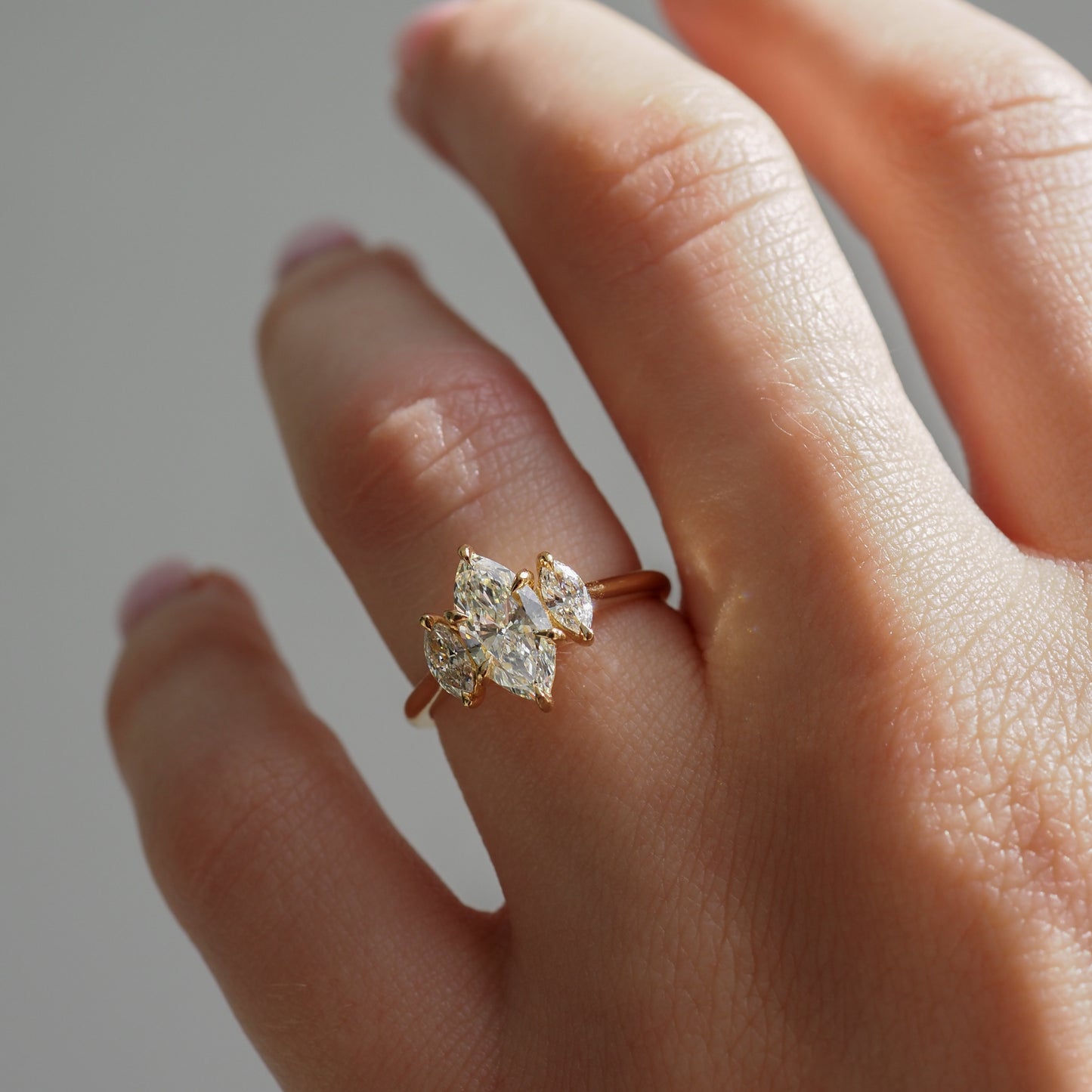 Maya • Marquise Diamond Engagement Ring Ready Made – Kate Kole
