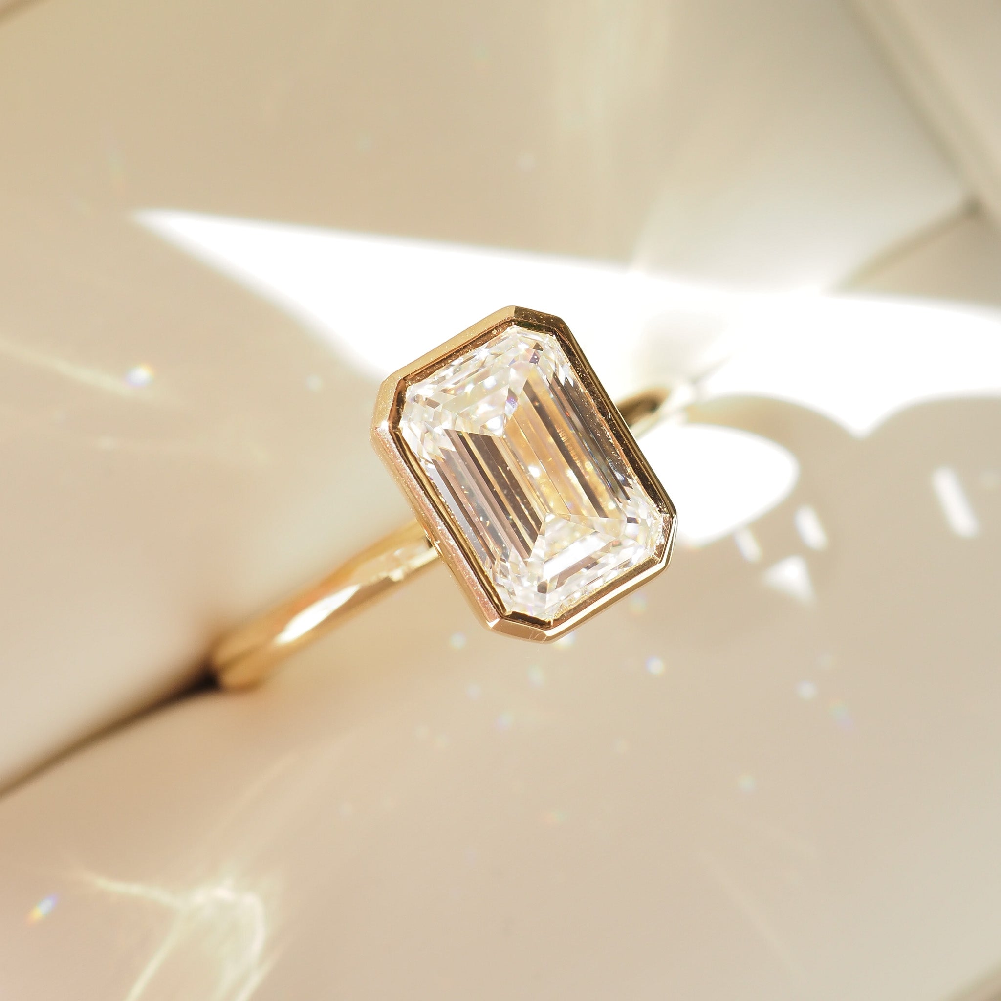 Eira | 2ct Emerald Solitaire Lab-Grown Diamond Engagement Ring