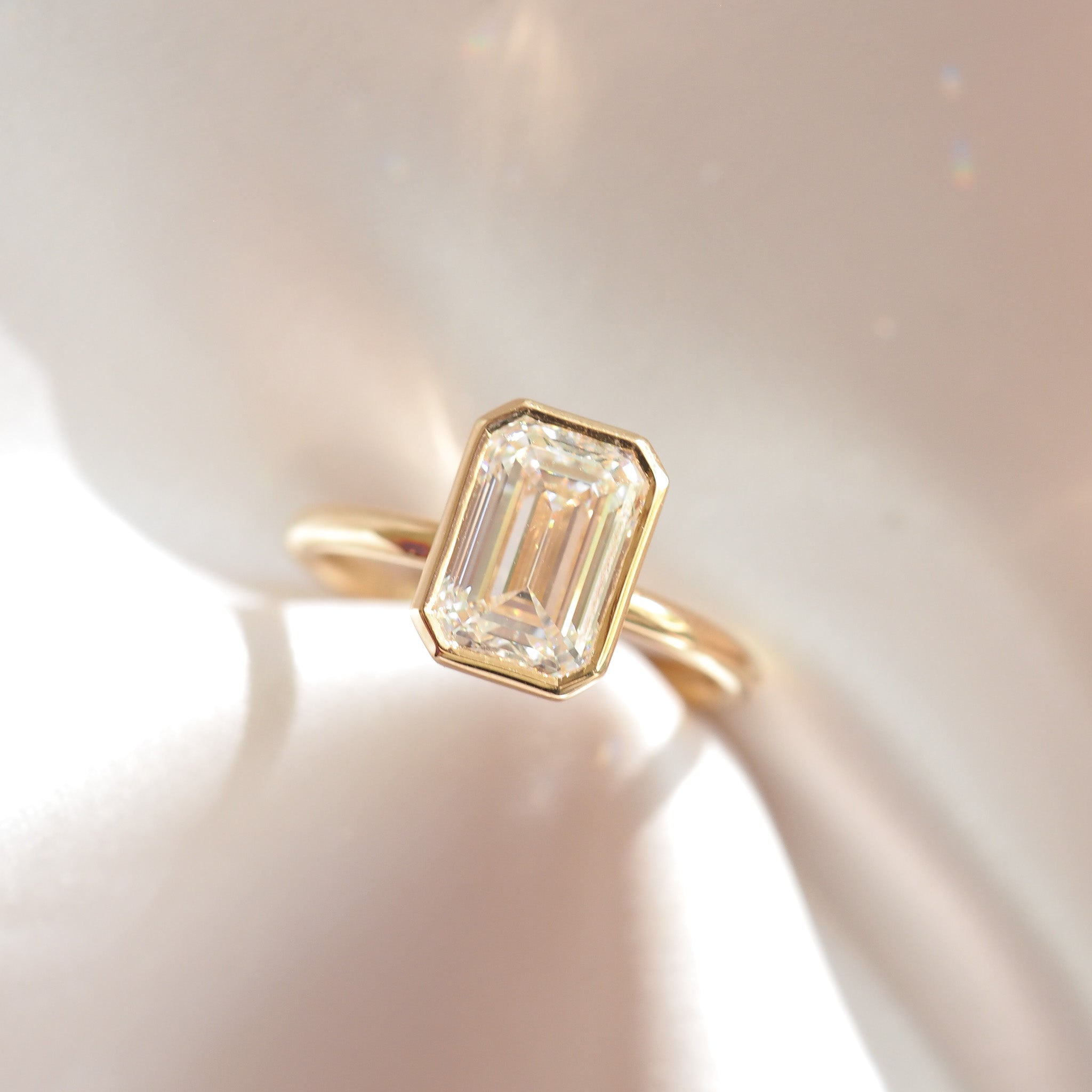 Eira | 2ct Emerald Solitaire Lab-Grown Diamond Engagement Ring